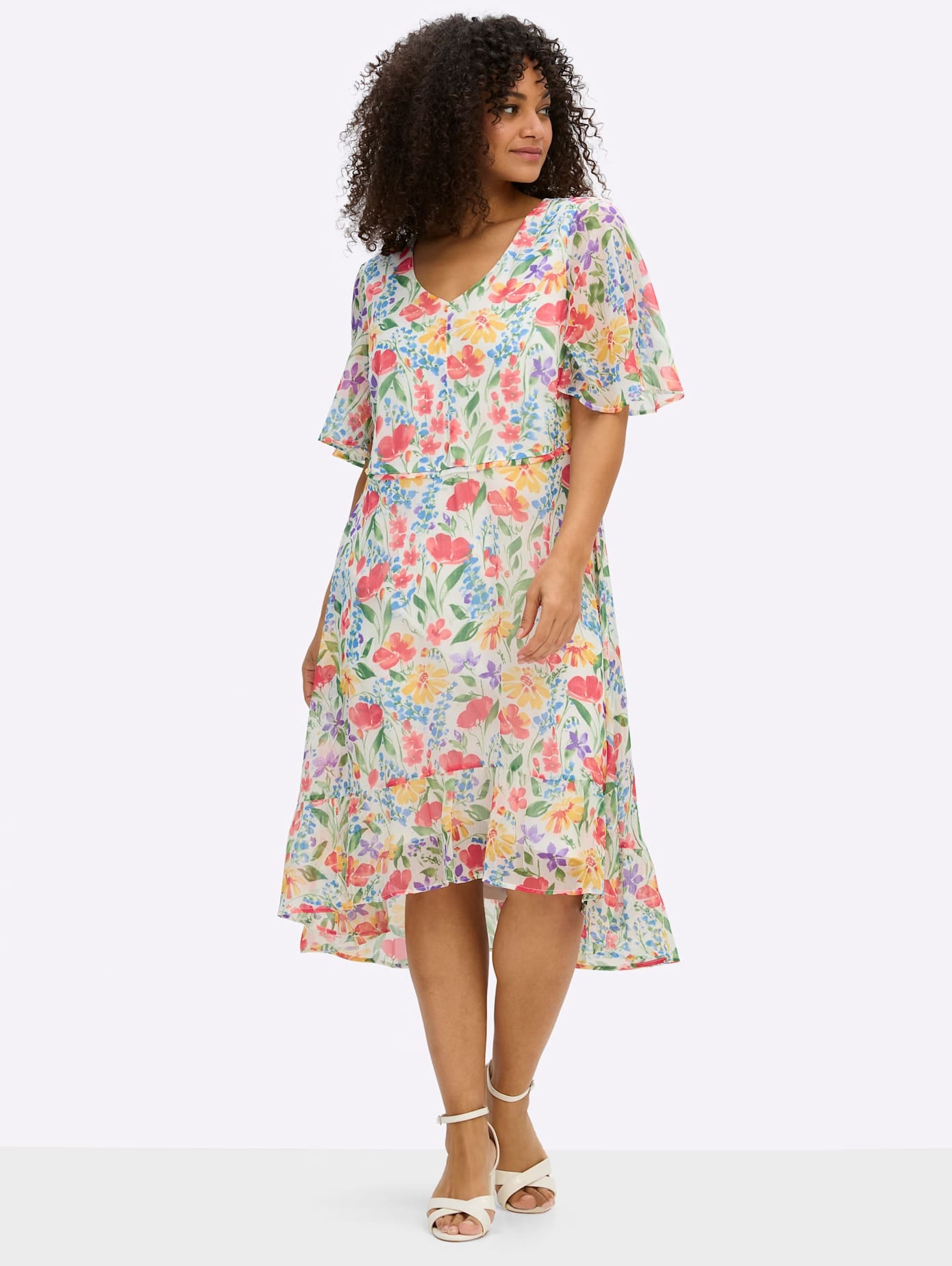 Image of Sheego Chiffonkleid "Kleid"