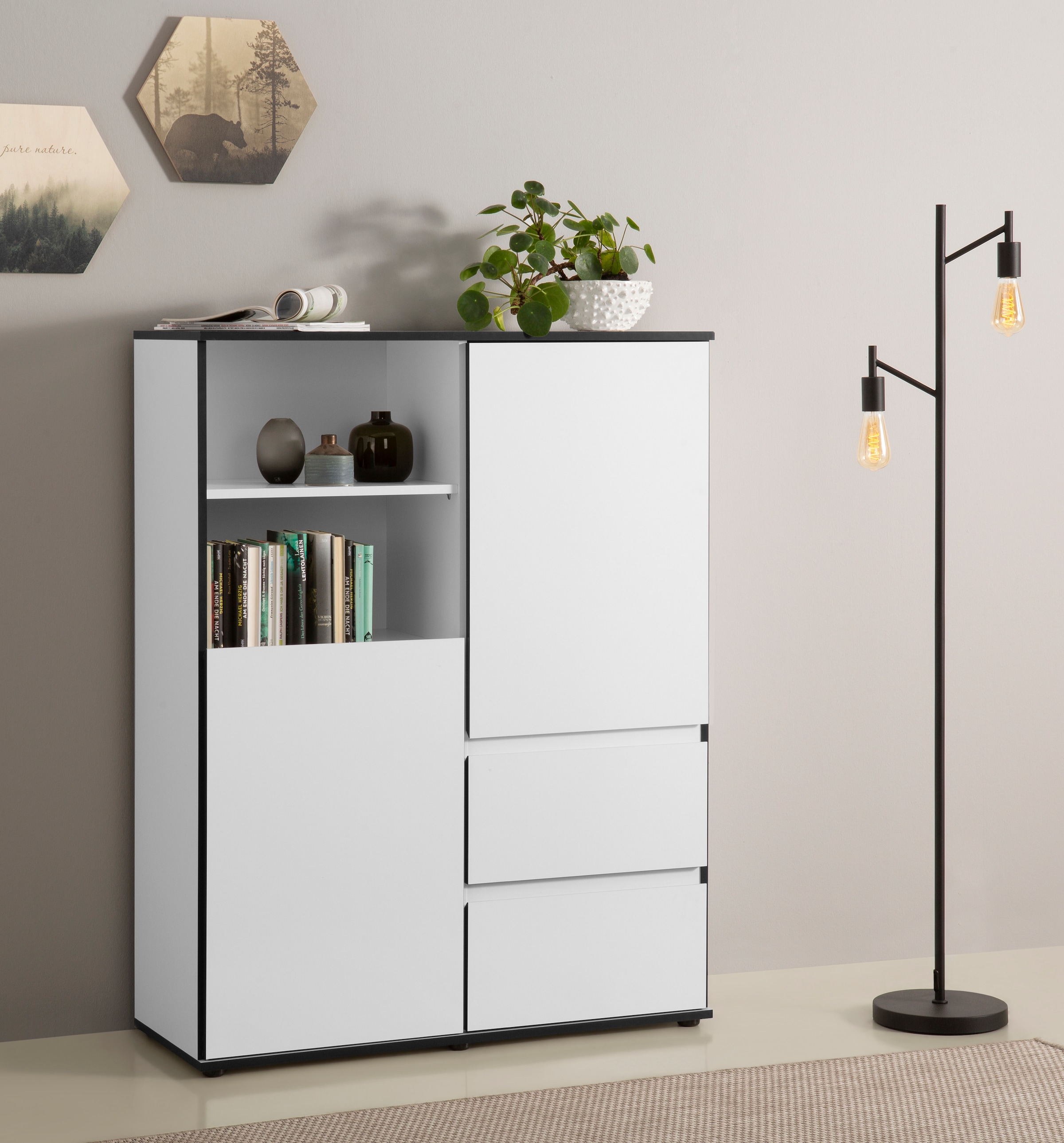 HELA Highboard »Ariana«, mit angeschrägten Griffmulden, Breite 100 cm