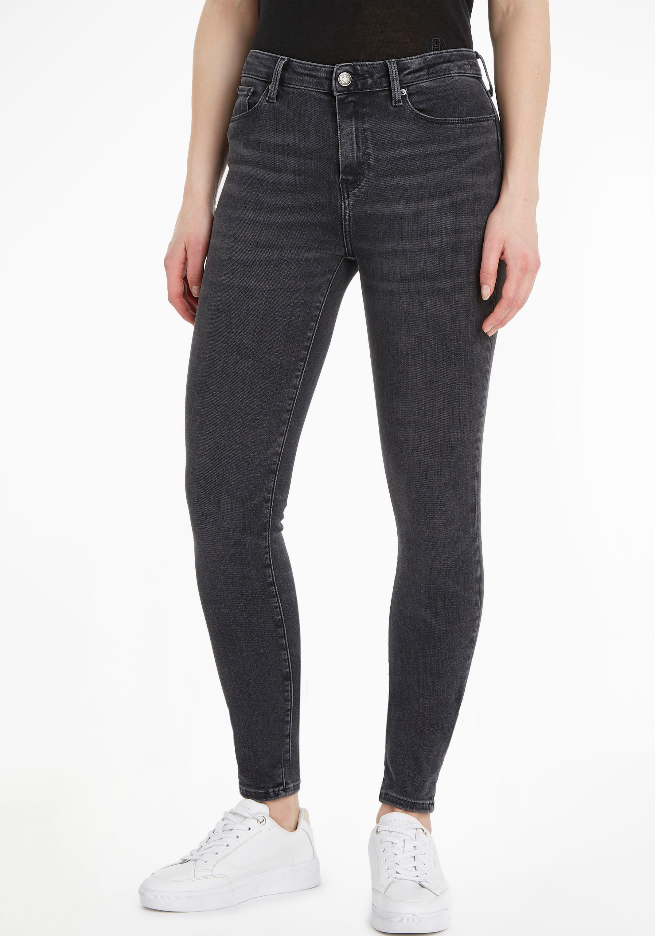 ♕ Skinny-fit-Jeans Hilfiger SKINNY »TH GYA«, versandkostenfrei COMO FLEX Tommy auf im RW zeitgemässen Design