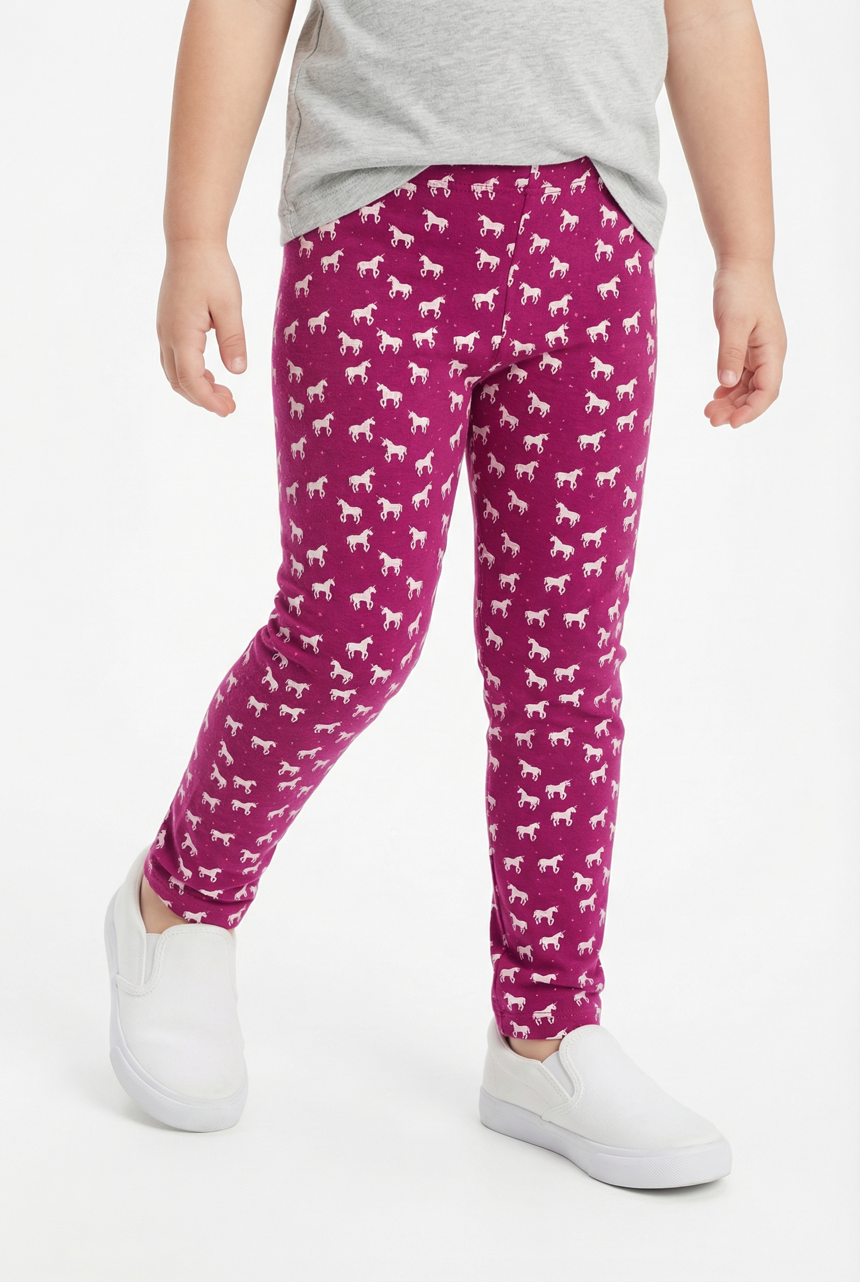 Image of happy girls Sweatleggings im tollen Einhorn-Alloverprint