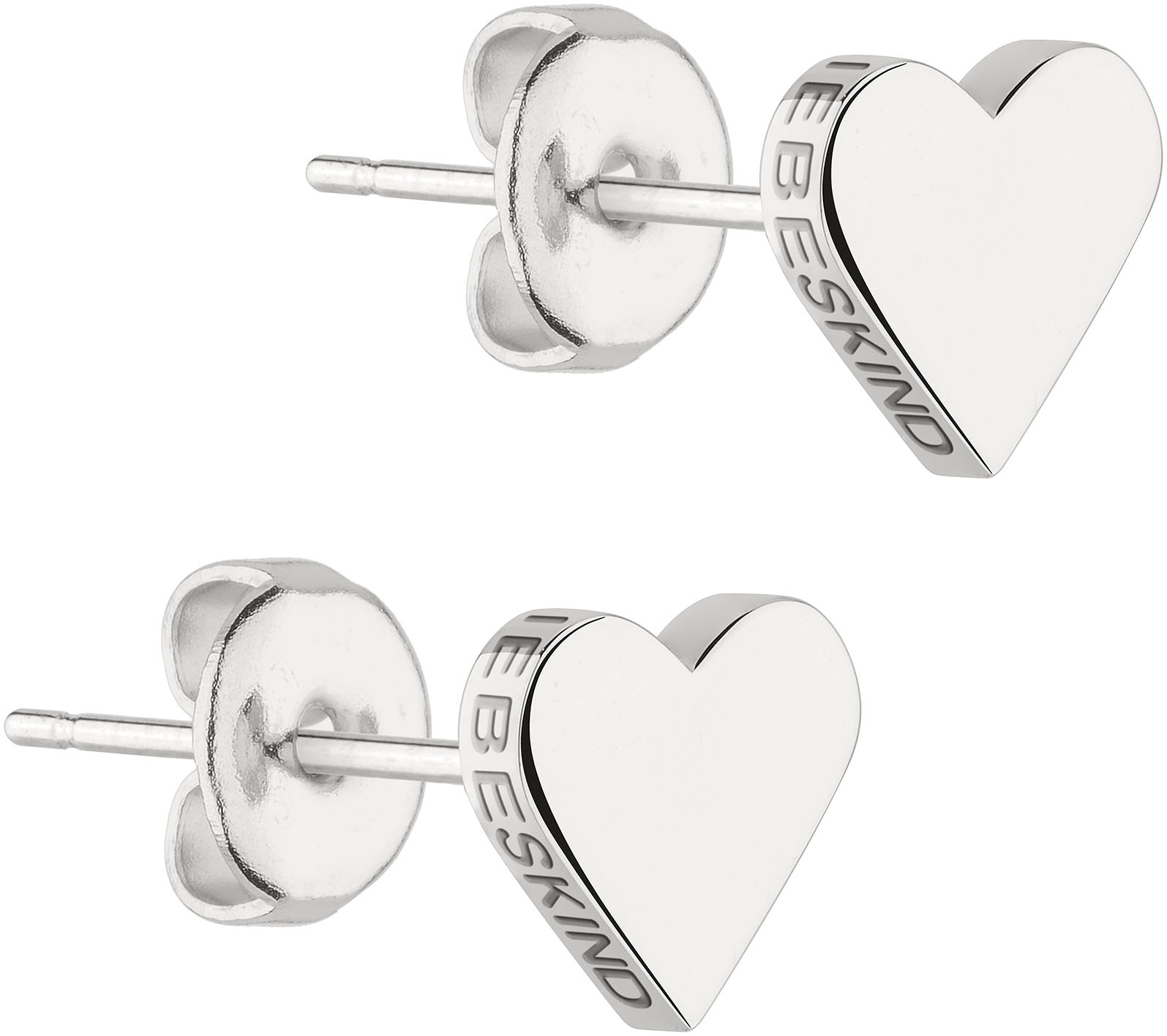 Image of Liebeskind Berlin Paar Ohrstecker "Schmuck Geschenk Edelstahl Ohrringe Herz"