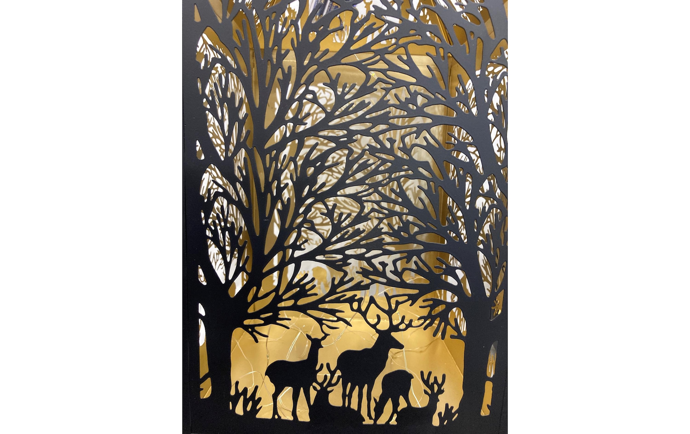   Lanterne à bougie »Dameco Forest 2 Stück, 41 cm/56 cm, Gold/Schwarz«