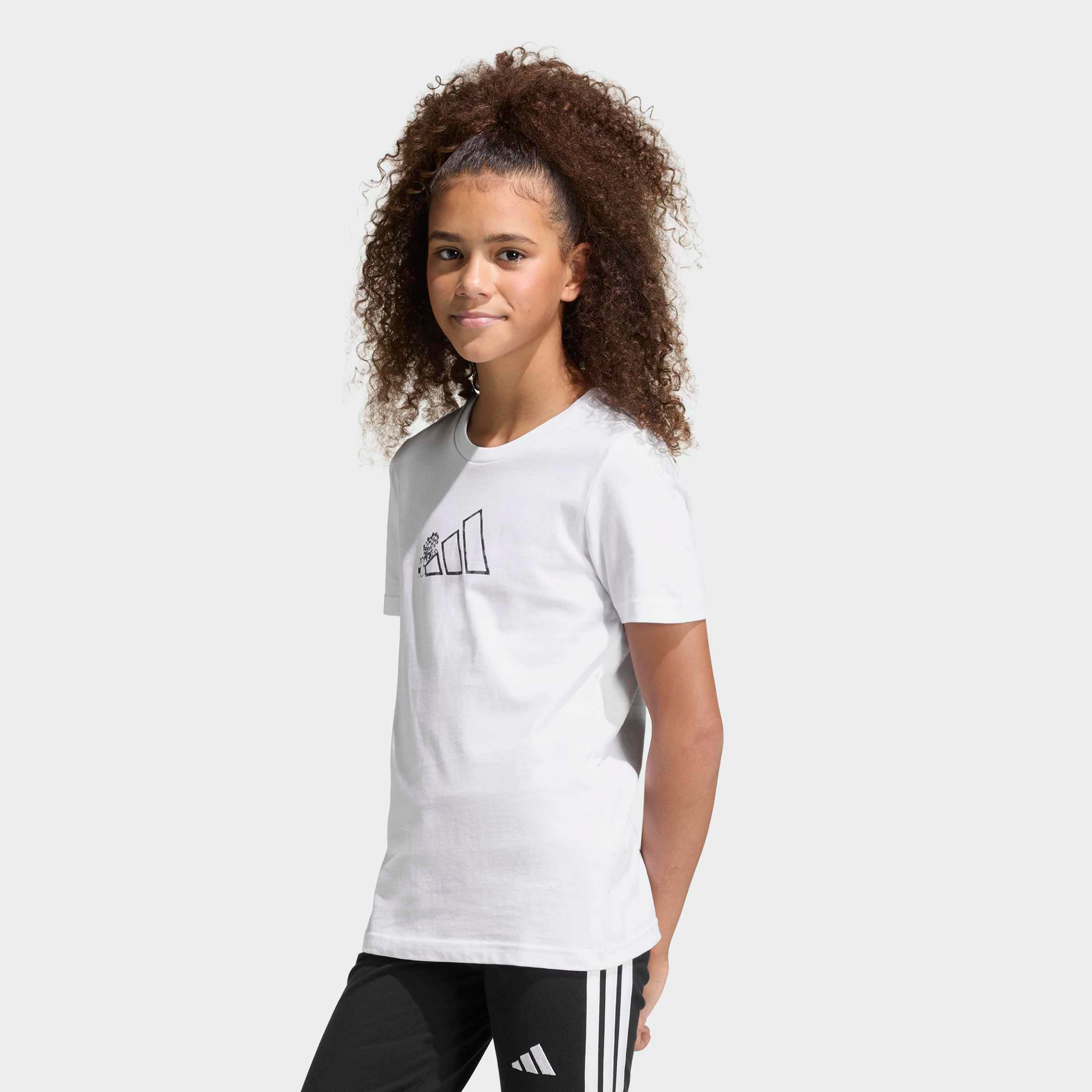Image of adidas Sportswear T-Shirt "JUNIOR GIRLS MIT TIERMOTIV"