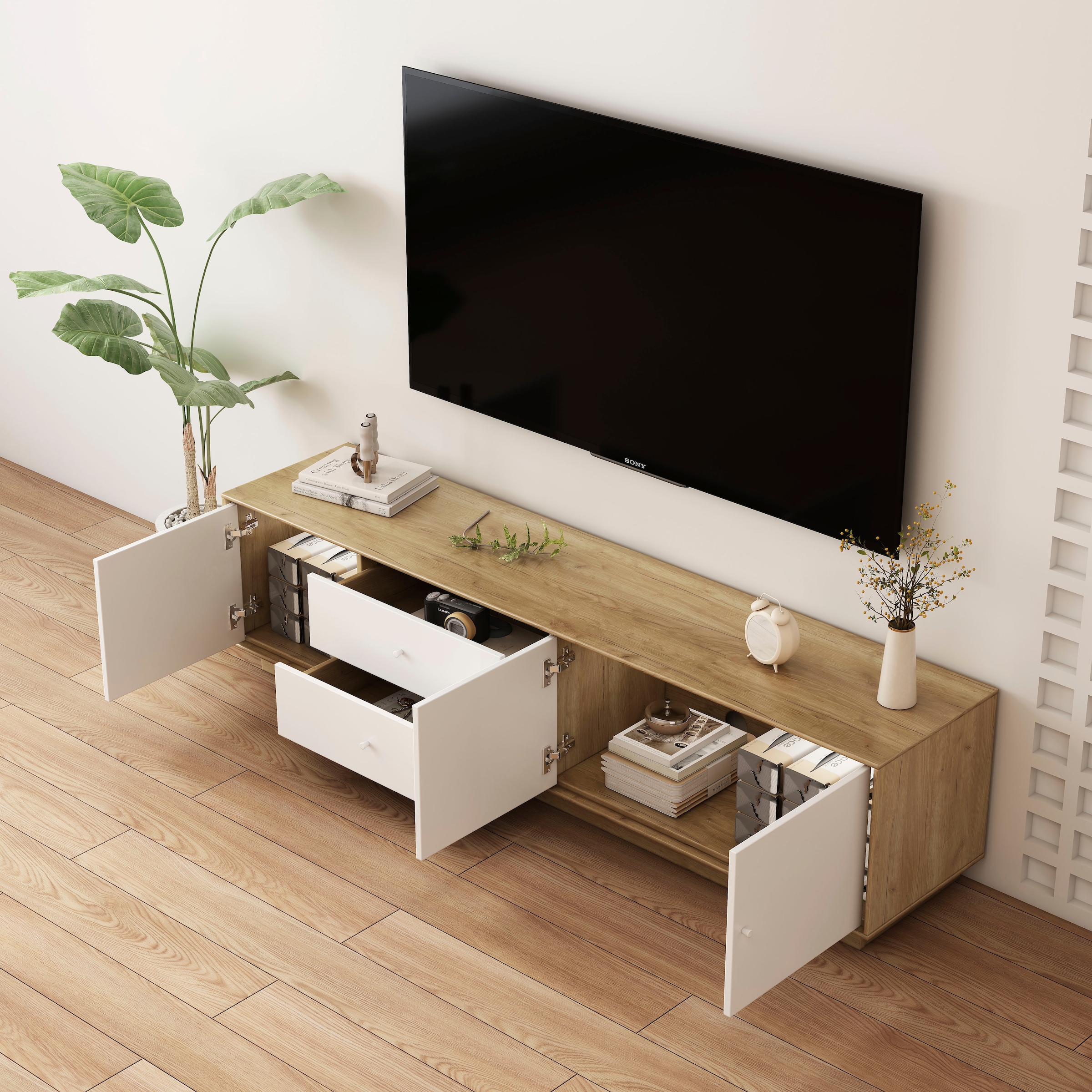 GOODproduct Tableau TV »Blaire« kratzfeste Melaminoberfläche, ABS-Kanten und FSC-zertifiziertem Holz