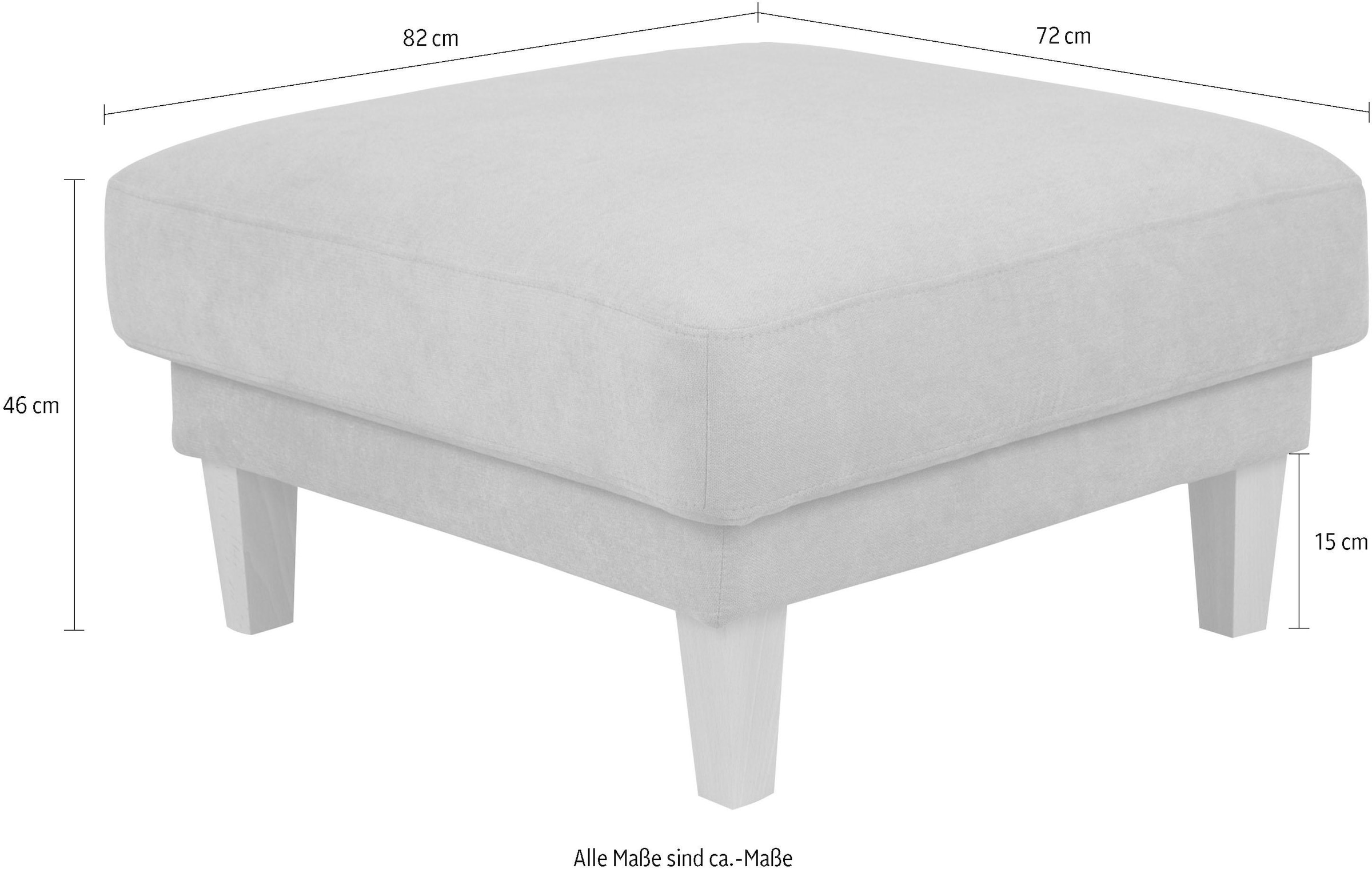 Home affaire Polsterhocker »TRIPLO passend zur Serie, Masse B/T/H: 82/72/46 cm«, mit Wellenunterfederung, in hochwertiger Verarbeitung