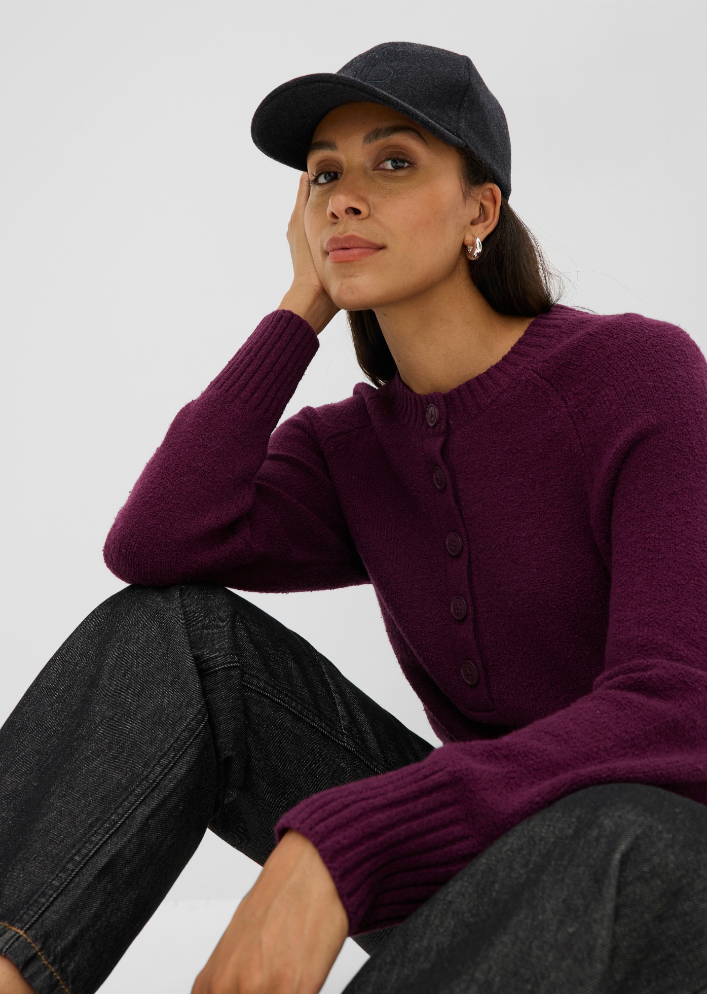 bonprix Pull en tricot avec boutons, coupe décontractée, style casual