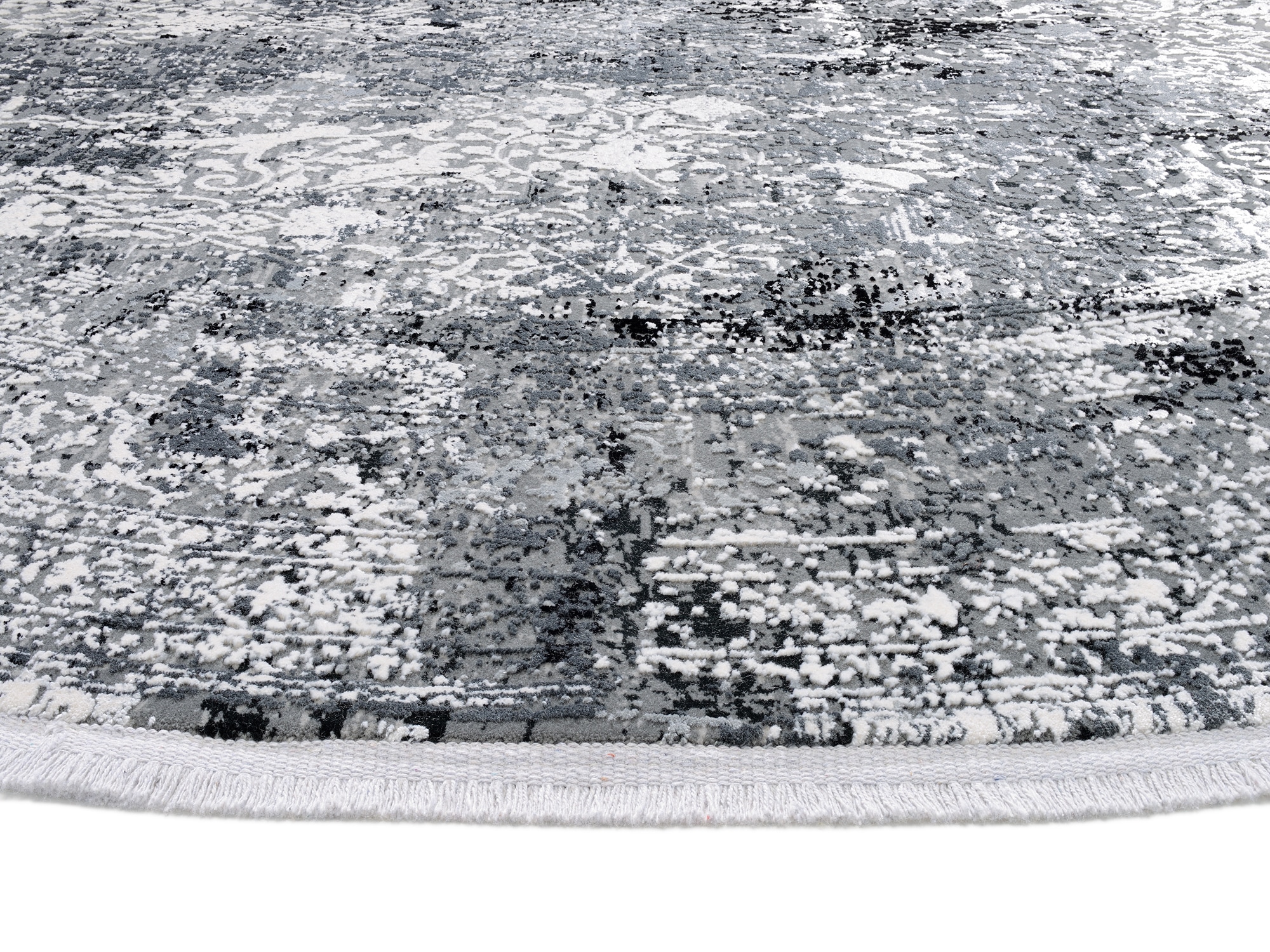 OCI DIE TEPPICHMARKE Tapis »BESTELLER CAVA« Rond 8 mm Höhe viscose brillante, avec franges, structure haute basse, vintage, salon