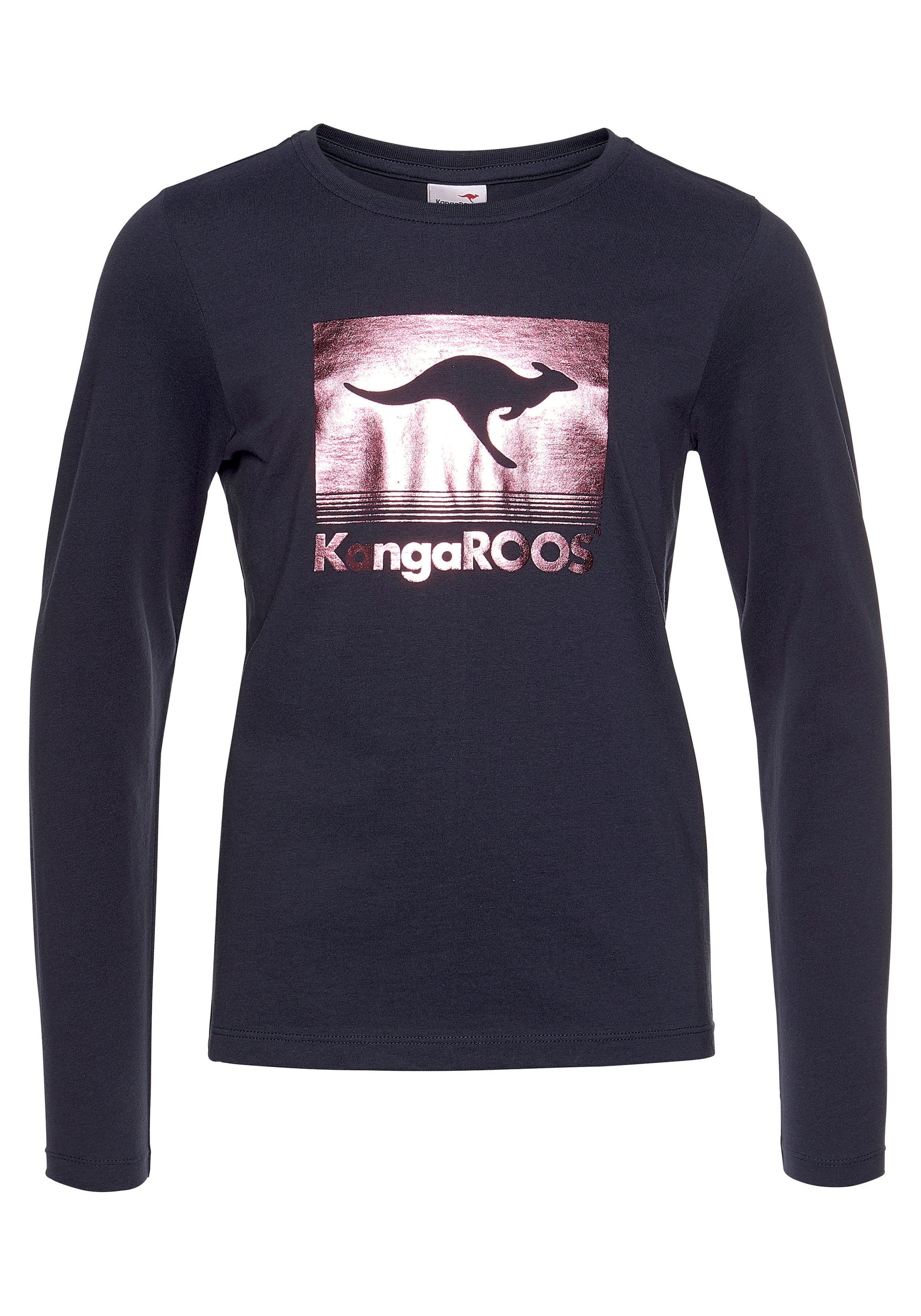 Modische mit Langarmshirt, Foliendruck KangaROOS versandkostenfrei bestellen