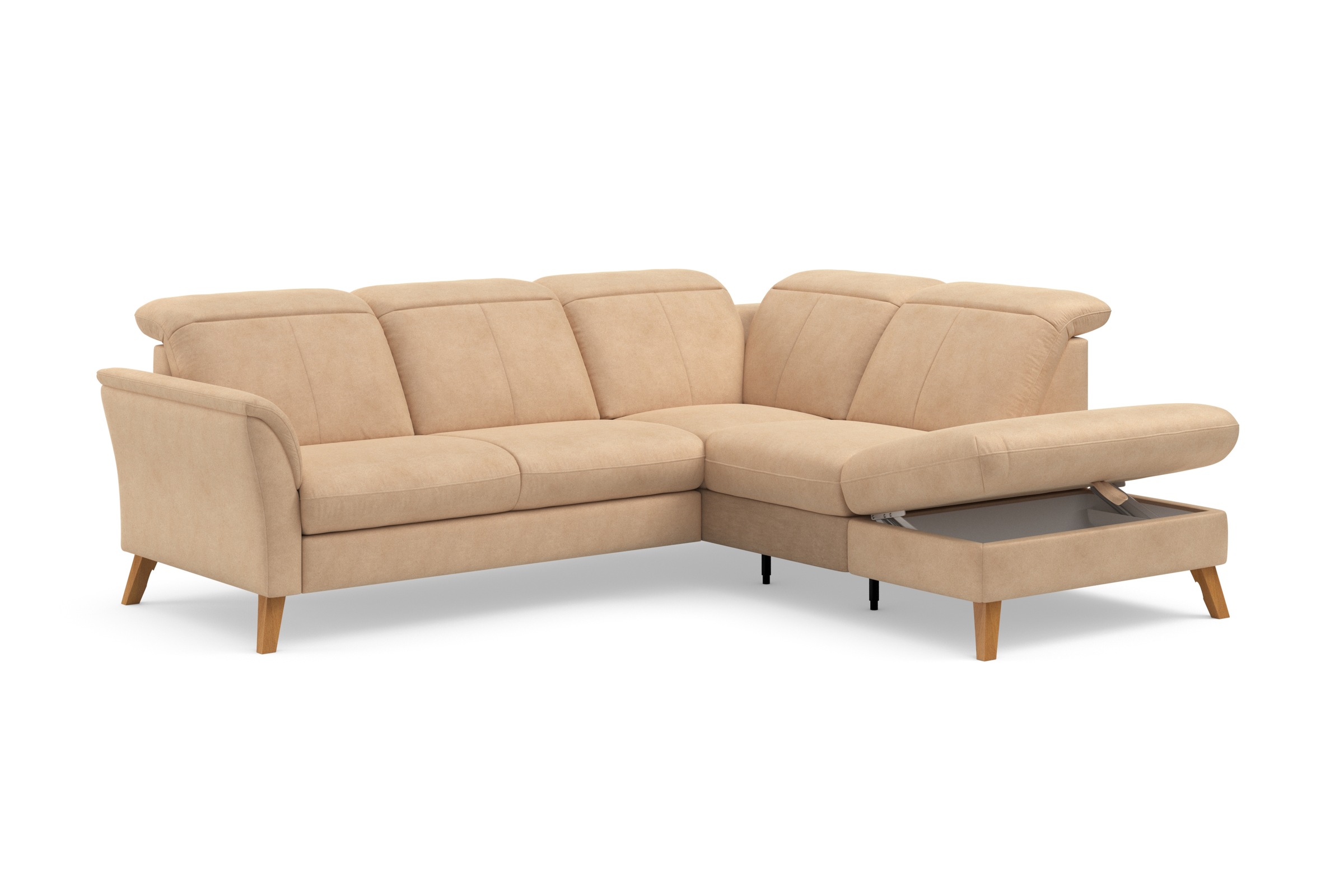 sit&more Ecksofa »Romero L-Form«, wahlweise mit oder ohne TV-Funktion, Bettfunktion, Bettkasten
