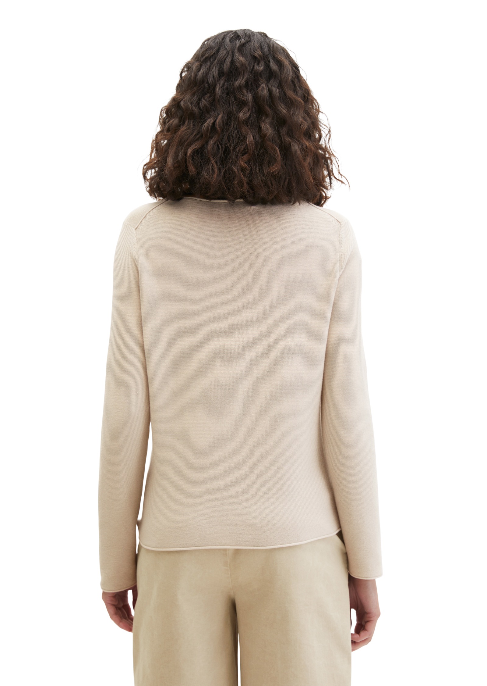 Marc O'Polo Strickpullover slim fit aus softem Organic Cotton, mit Rollkanten