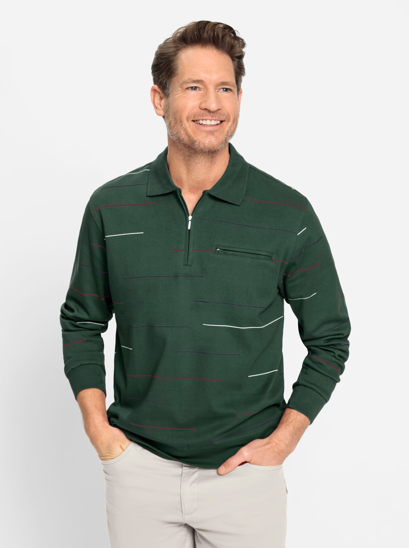 Marco Donati Langarm-Poloshirt »Langarm-Poloshirt«