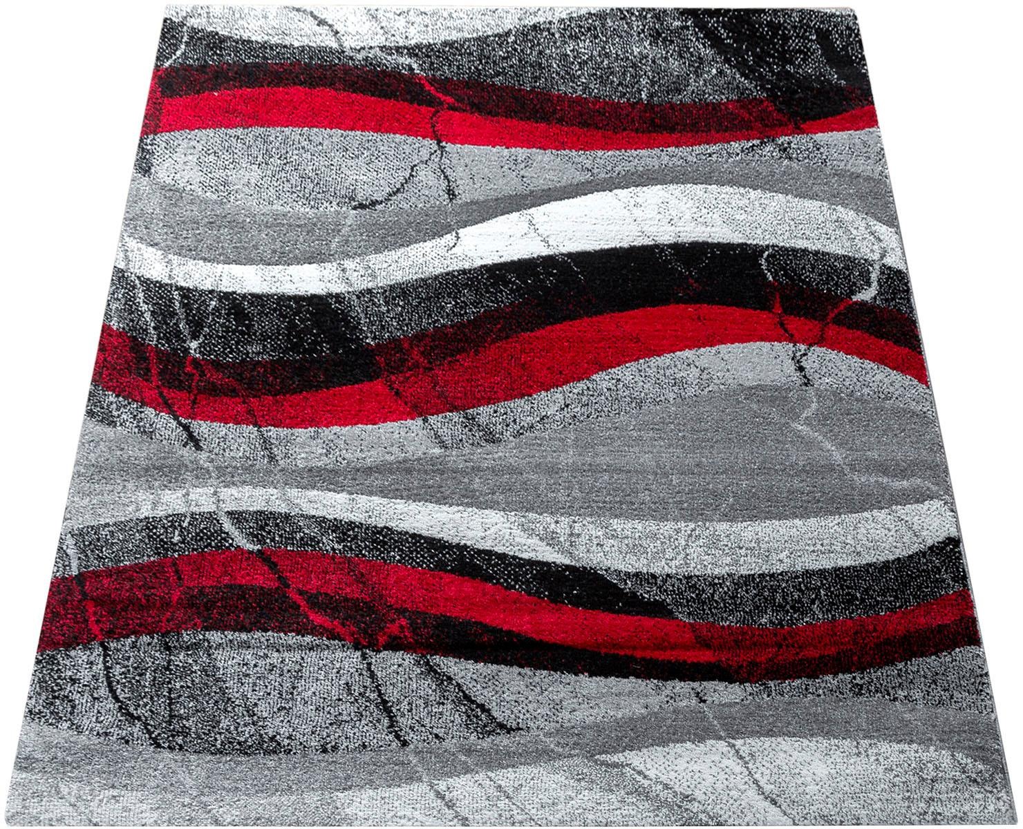 Image of Paco Home Teppich »Mondial 104«, rechteckig, 14 mm Höhe, Kurzflor, modernes Wellen Design, ideal im Wohnzimmer & Schlafzimmer bei Ackermann Versand Schweiz