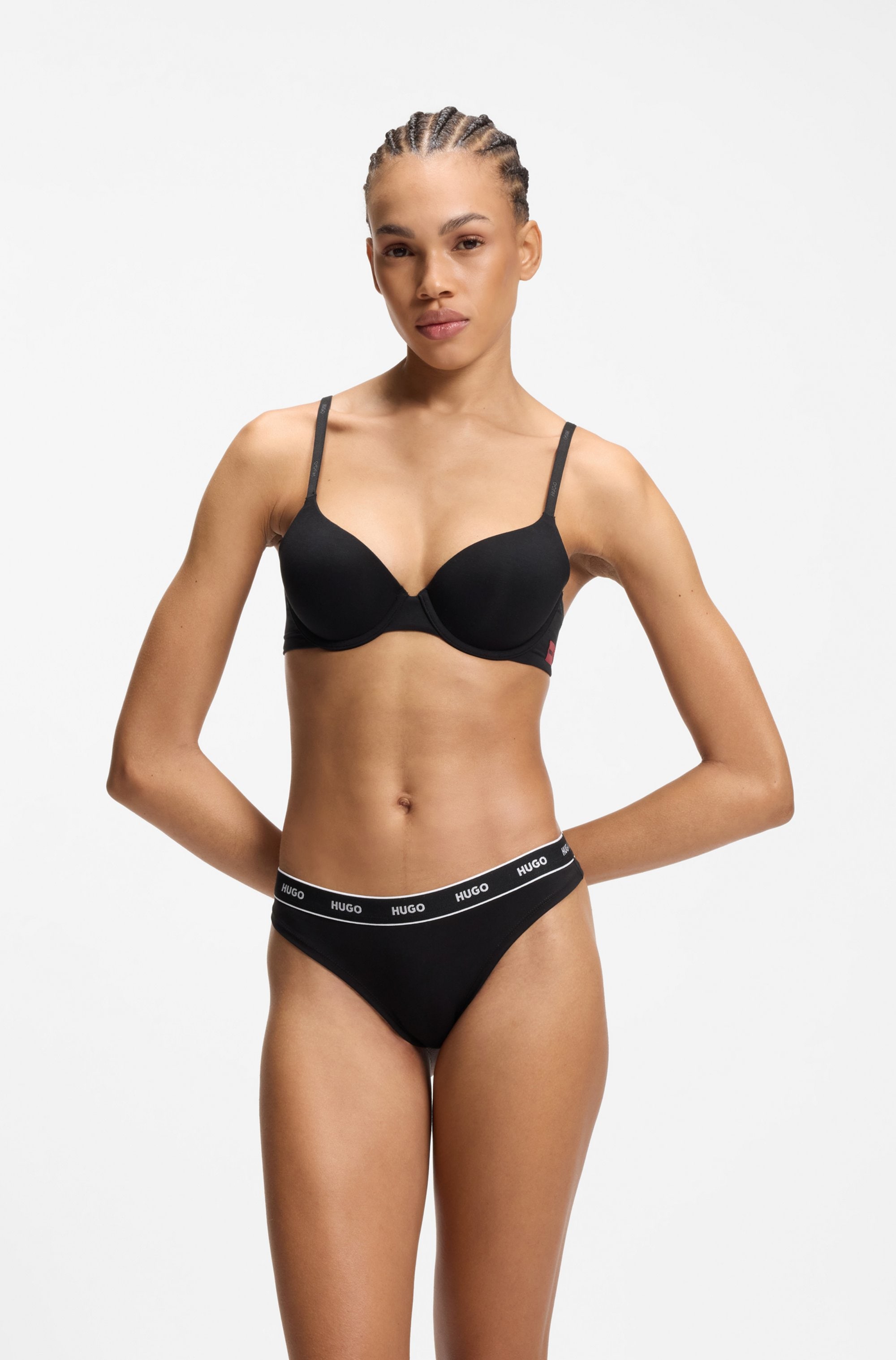 HUGO Underwear String »TRIPLET THONG DESIGN« 3 cuis wiederholendes Logo am Bund