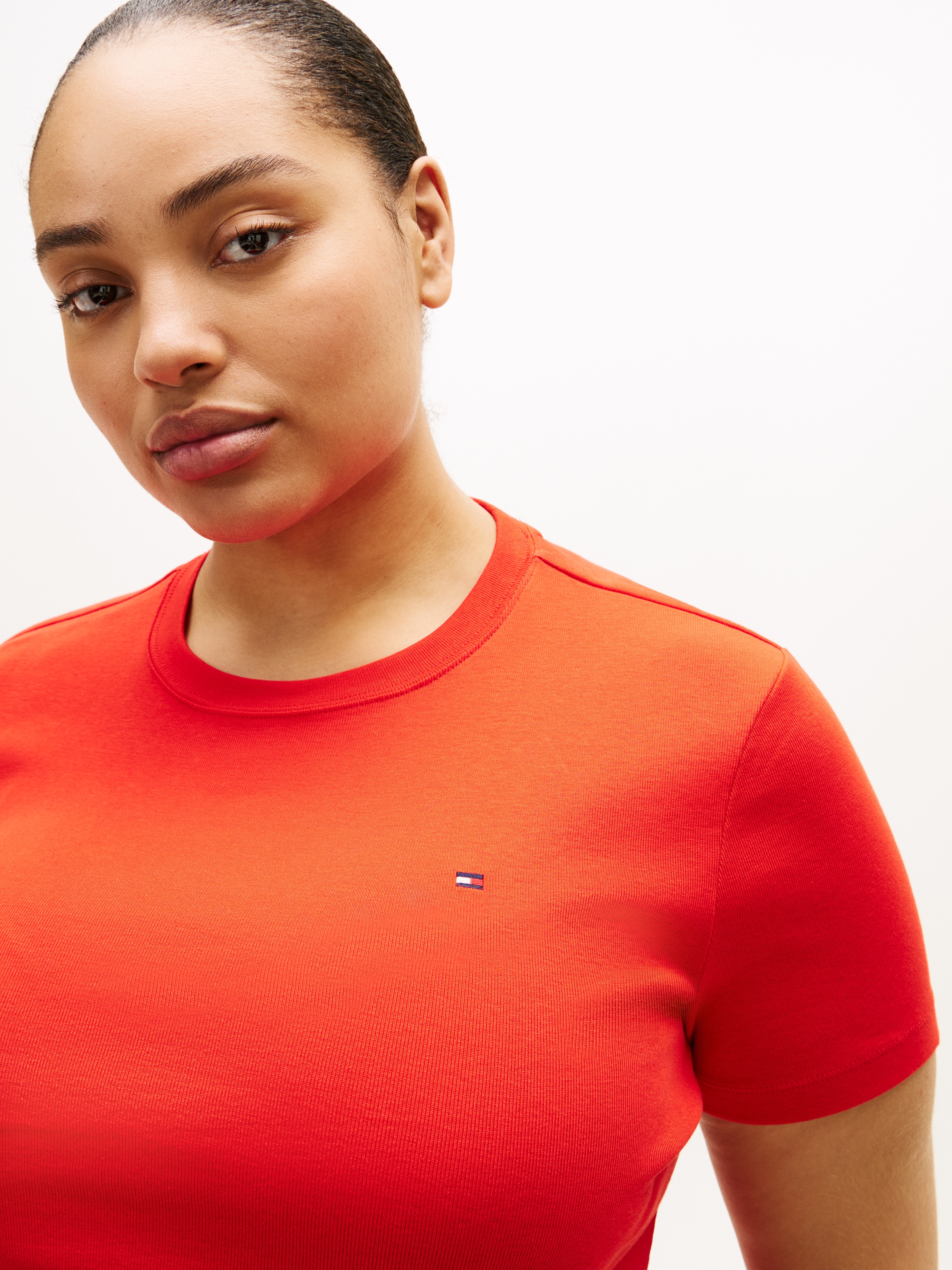Tommy Hilfiger Curve T-shirt »CRV SLIM CODY C-NK SS« in grossen Grössen