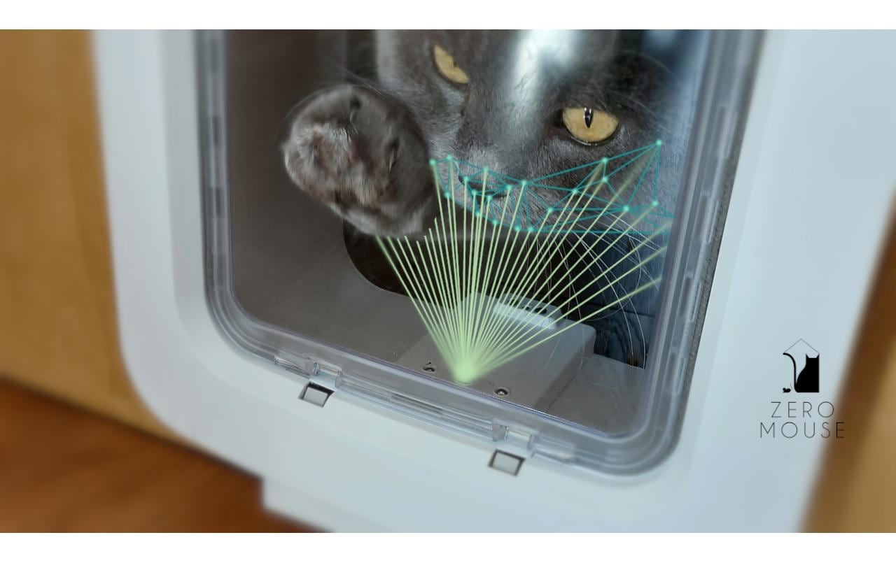   Katzenklappe »Zeromouse ZeroMOUSE 2.0 zur« KI Beutestopp für RFID Katzenklappen