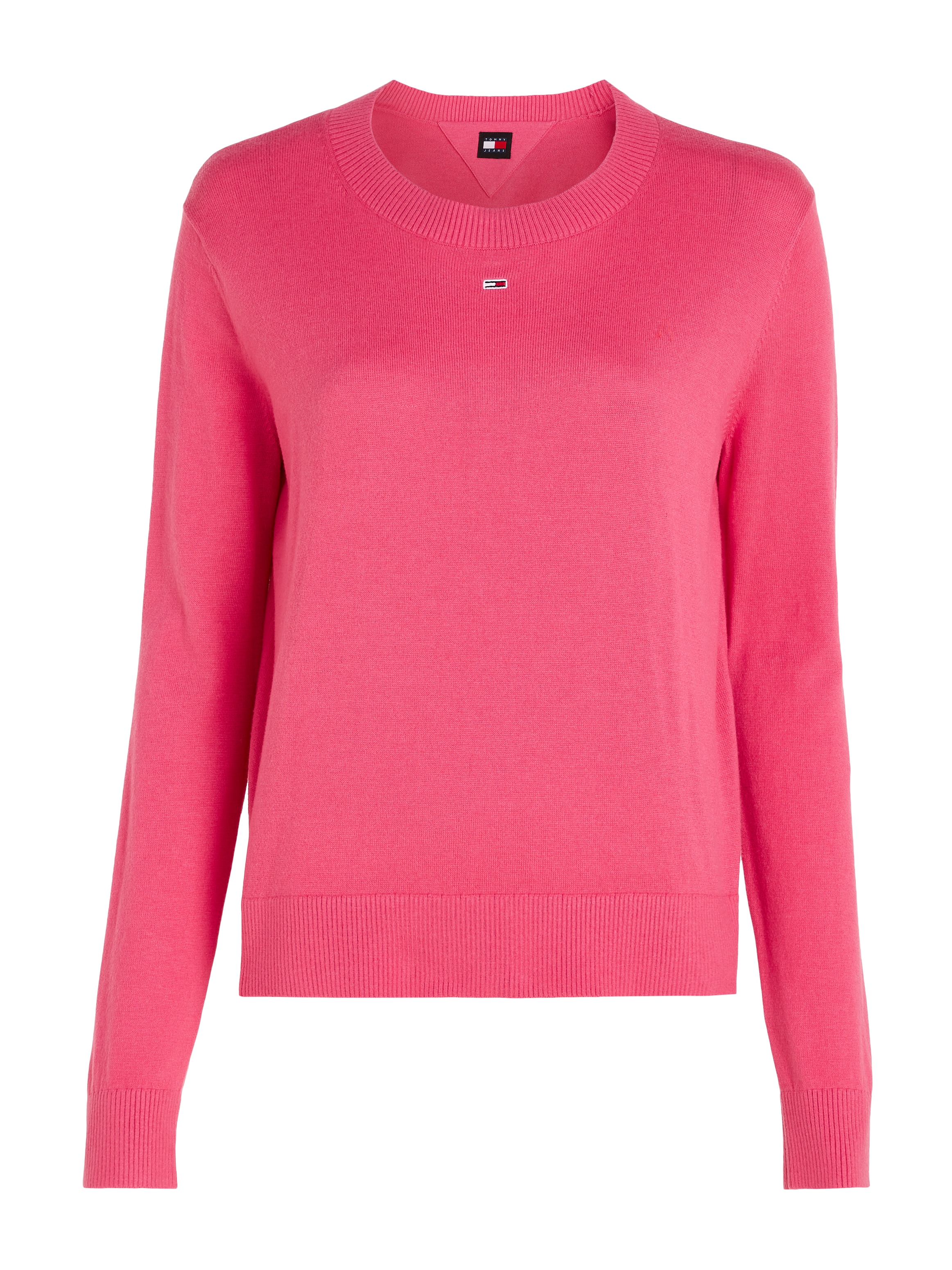 Tommy Jeans Strickpullover »TJW ESSENTIAL CREW NECK SWEATER«, mit Logostickerei