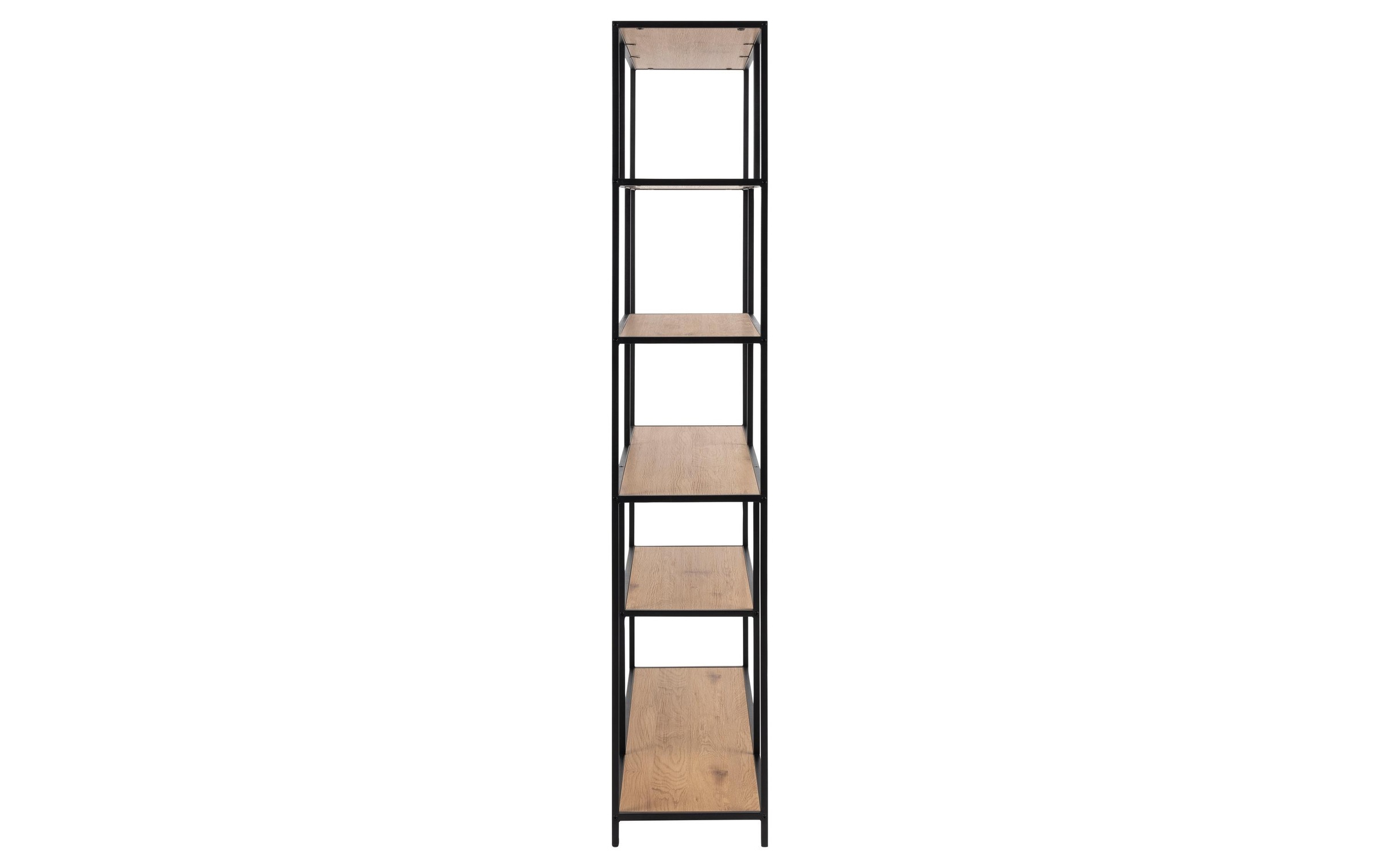 AC Design Regal »Seaford 135 x 35 x 185 cm, Eiche/Schwarz«