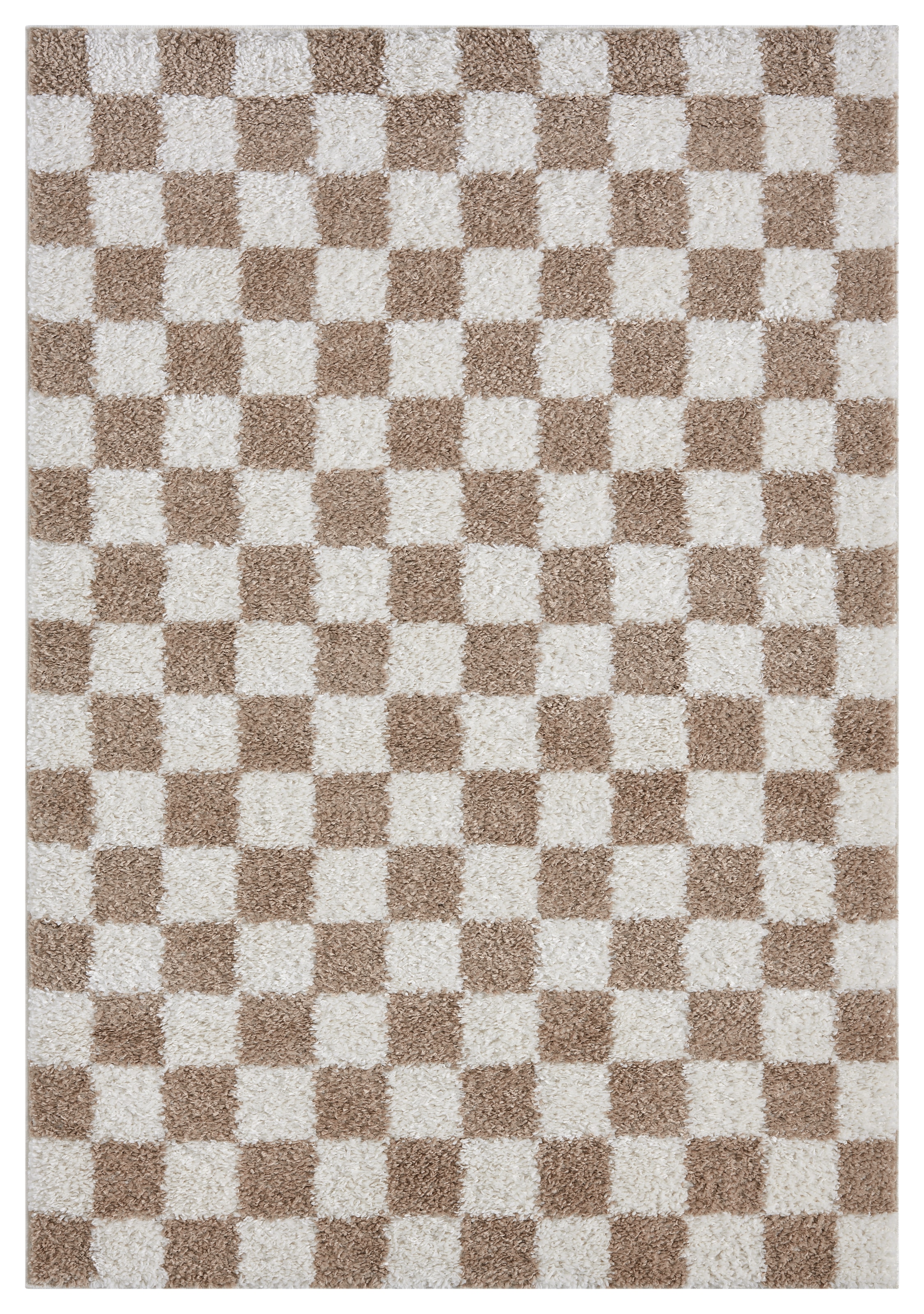 GOODproduct Tapis à poils longs »Kiiki, Karo-Muster« Rectangulaire 30 mm Höhe Kariert, auffälliges Schachbrettmuster, Wohnzimmer, Schlafzimmer