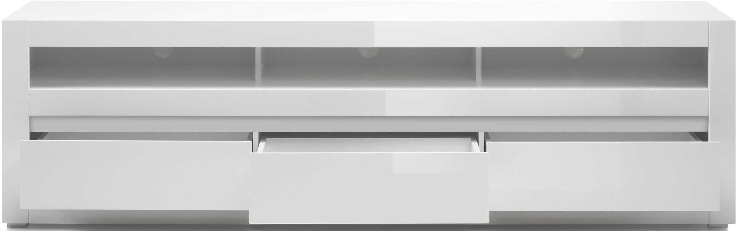 Home affaire Table basse »Carat« Breite 217 cm, Zierleiste 1x betonfarben und 1x weiss