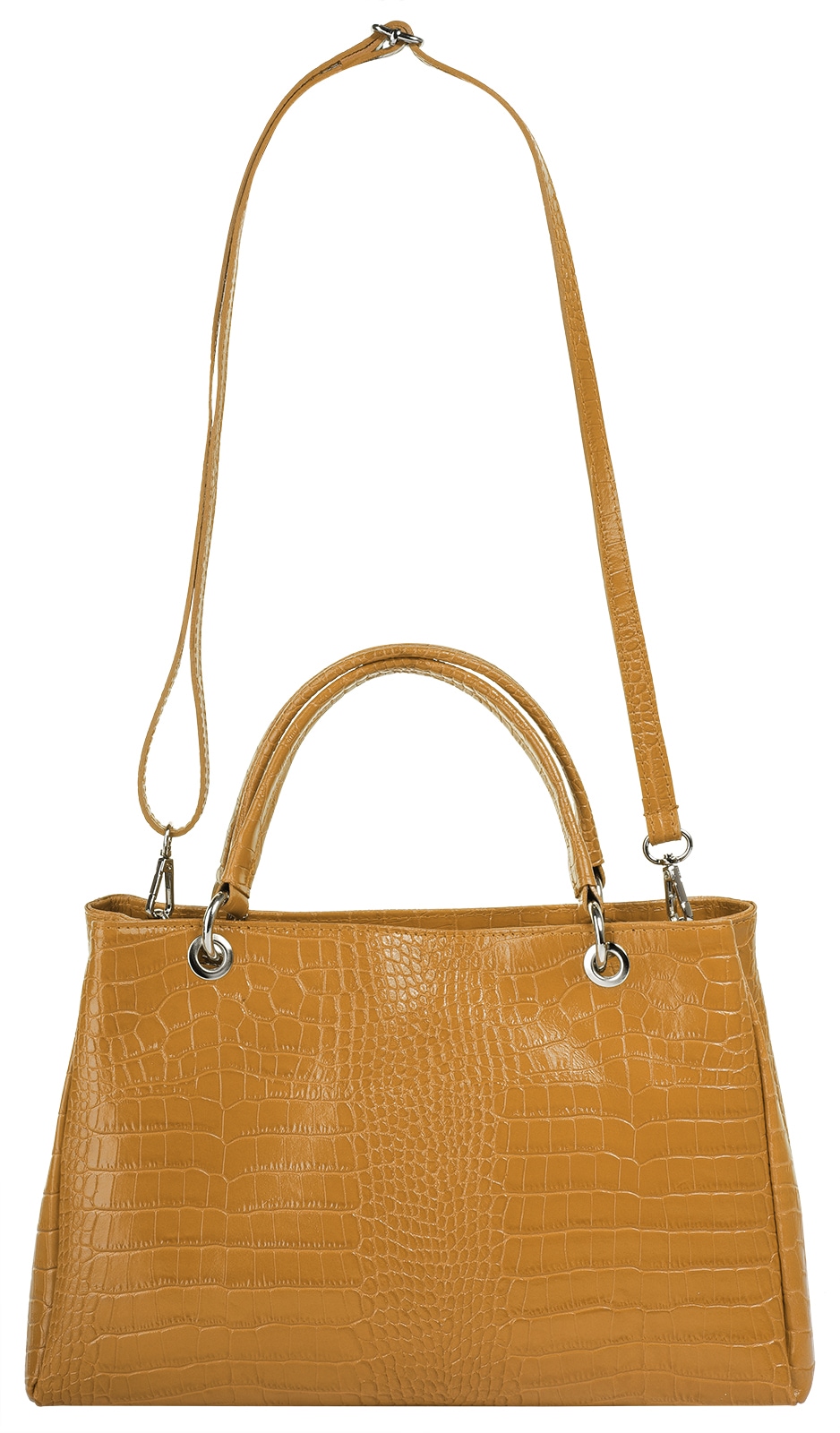 Cluty Henkeltasche, echt Leder, Made in Italy