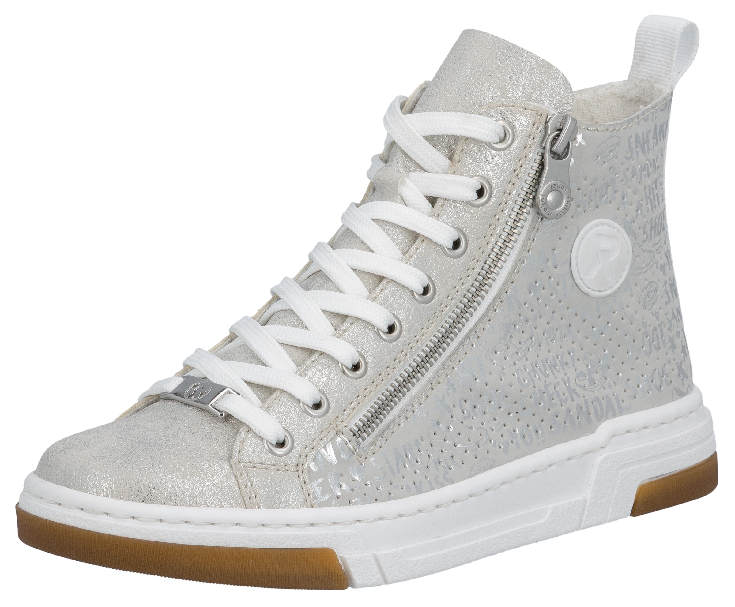 Image of Rieker Sneaker High Top-Sneaker, Freizeitschuh, Schnürschuh mit Plateausohle