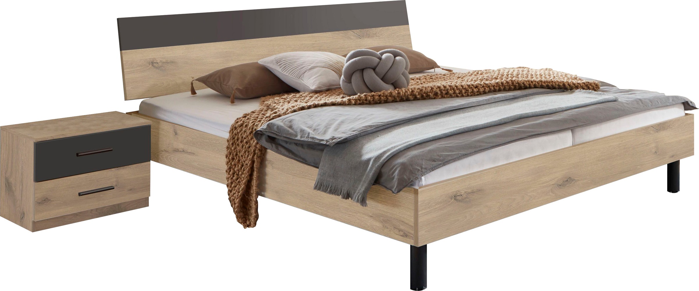 Wimex Bettanlage »Budapest« Inklusive 2 Nachtschränke, Liegefläche 180x200cm