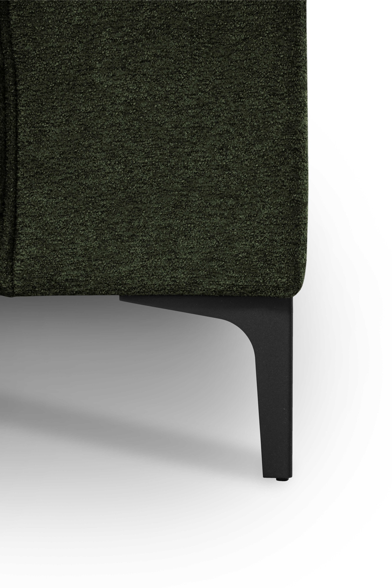 Places of Style Wohnlandschaft »XXL Sofa Oland, Struktur, Flachgewebe, Luxus-Microfaser, Boucle«, U-Form, 342 cm, Wellenunterfederung, Skandi-Design, Metallfüsse