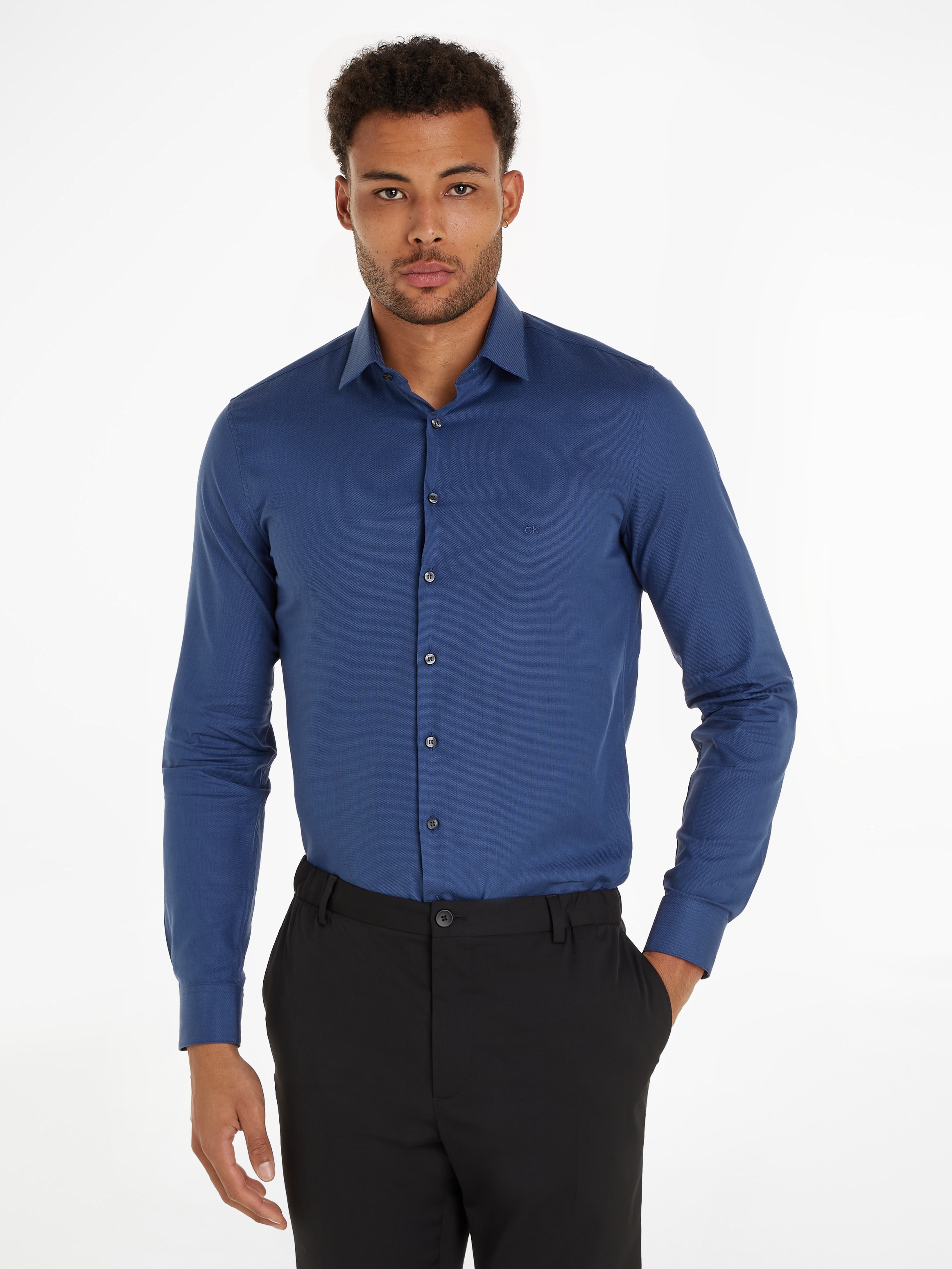 Calvin Klein Kurzarmhemd »TONAL STRUCTURE SLIM SHIRT«