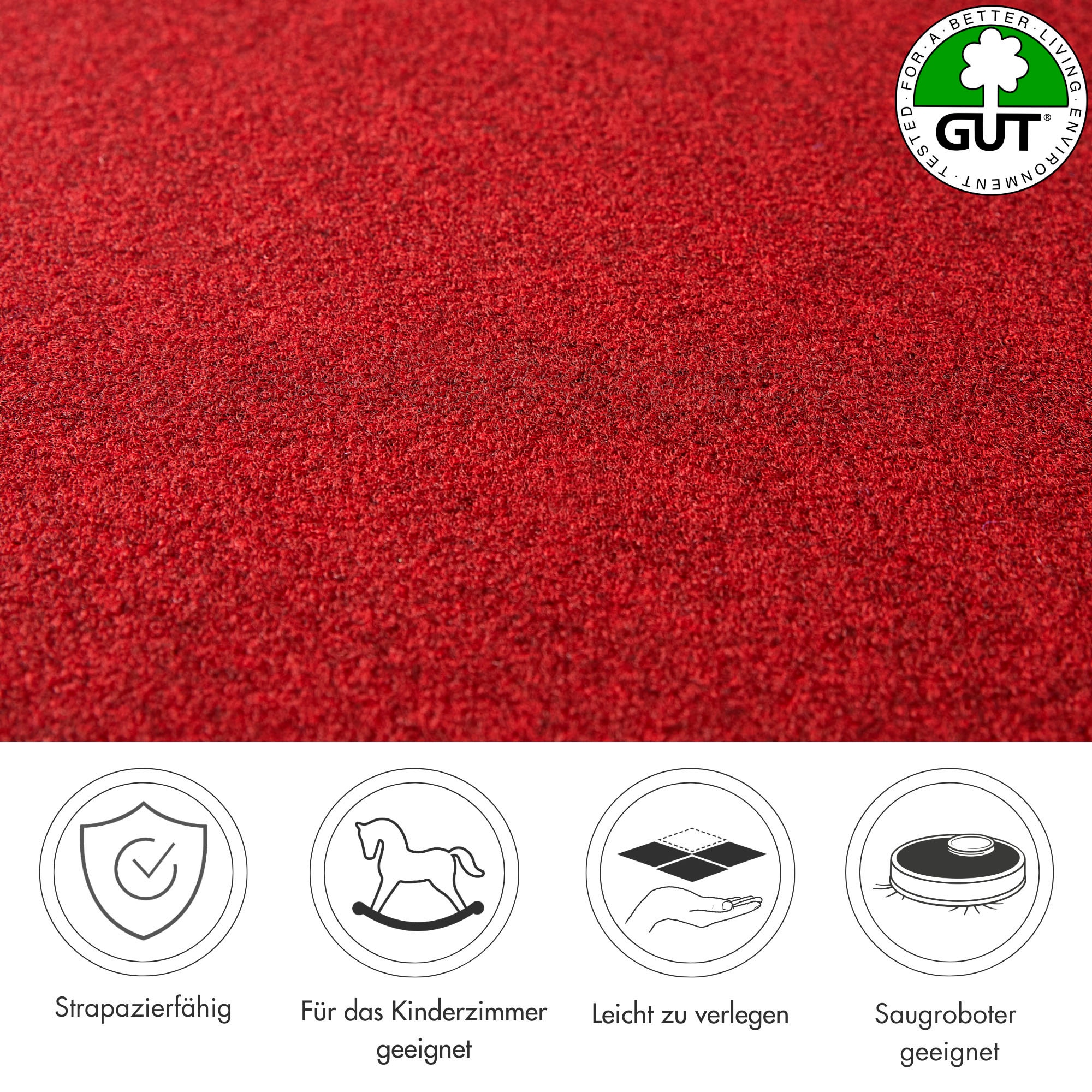 Andiamo Teppichboden »Sina, Velours, Made in Belgium«, rechteckig, 6 mm Höhe, Uni Farben, Breite 400 cm, strapazierfähig, pflegeleicht, Wohnzimmer