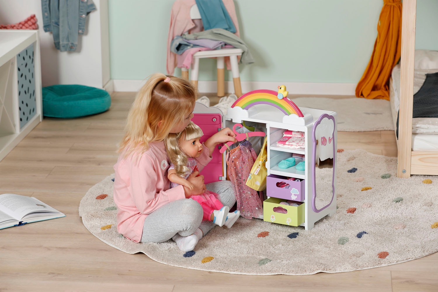 Baby Born Armoire à vêtements de poupée »Regenbogen« mit Licht- und Soundeffekt
