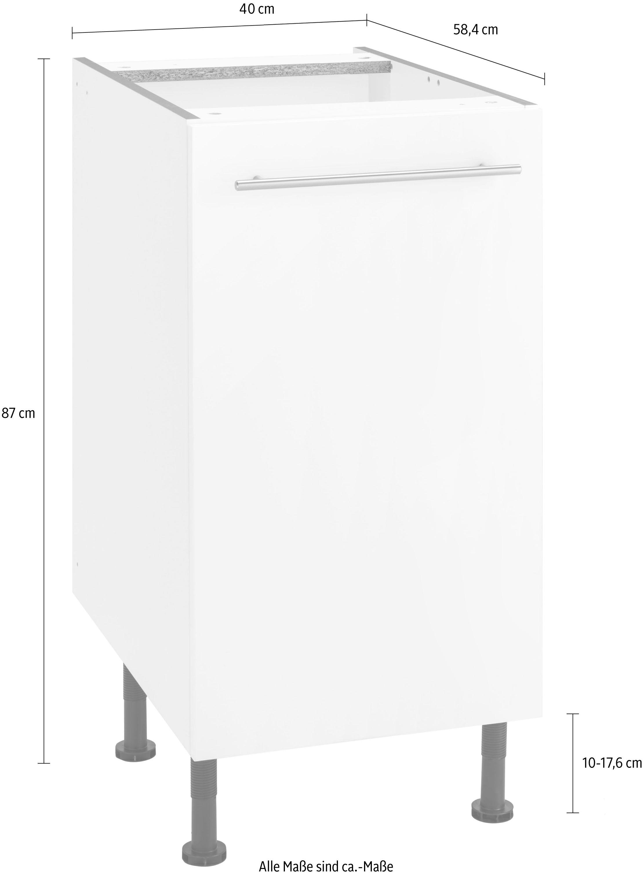 OPTIFIT Unterschrank »Bern« 50 cm breit, mit 1 Tür mit höhenverstellbaren Füssen, mit Metallgriff