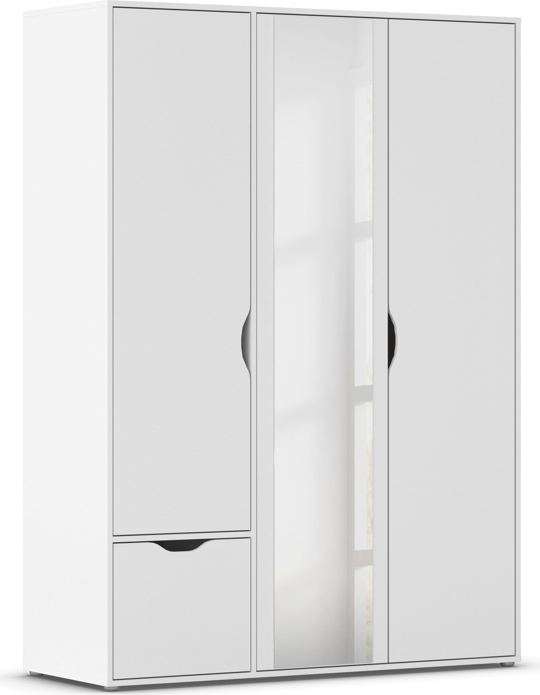 rauch Kleiderschrank »Drehtürenschrank Schrank Garderobe Wäscheschrank NARAI mit Schubladen« in 3 verschiedenen Ausstattungen BASIC/CLASSIC/PREMIUM,  Griffausfräsungen für eine grifflose Optik TOPSELLER MADE IN GERMANY