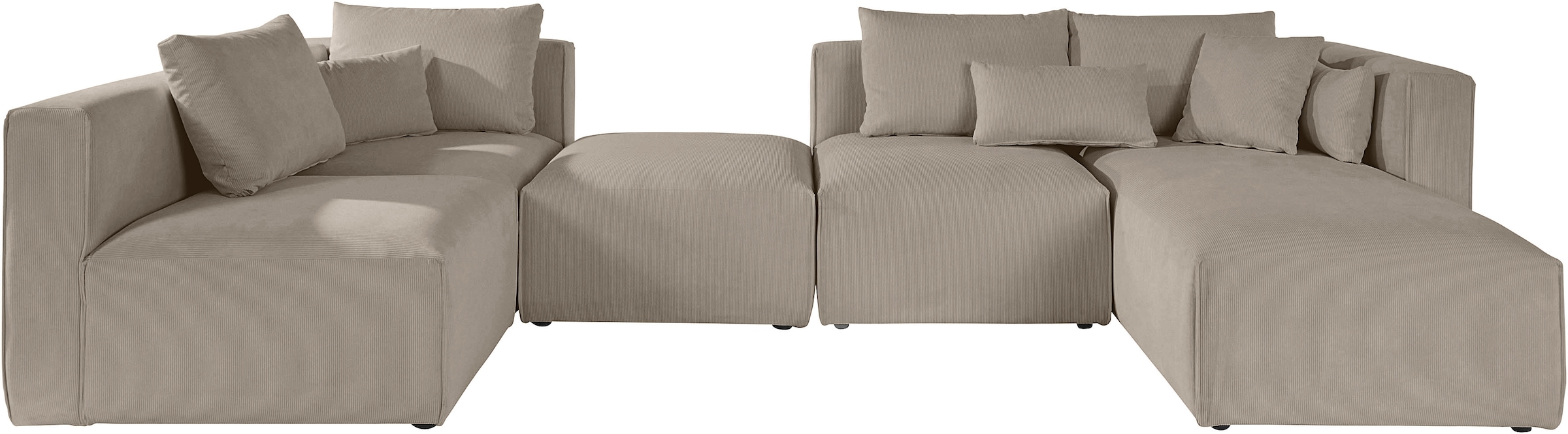 Guido Maria Kretschmer Home&Living Wohnlandschaft »Comfine U-Form«, zusammengesetzt aus Modulen, in 3 Stoffen und vielen Farben