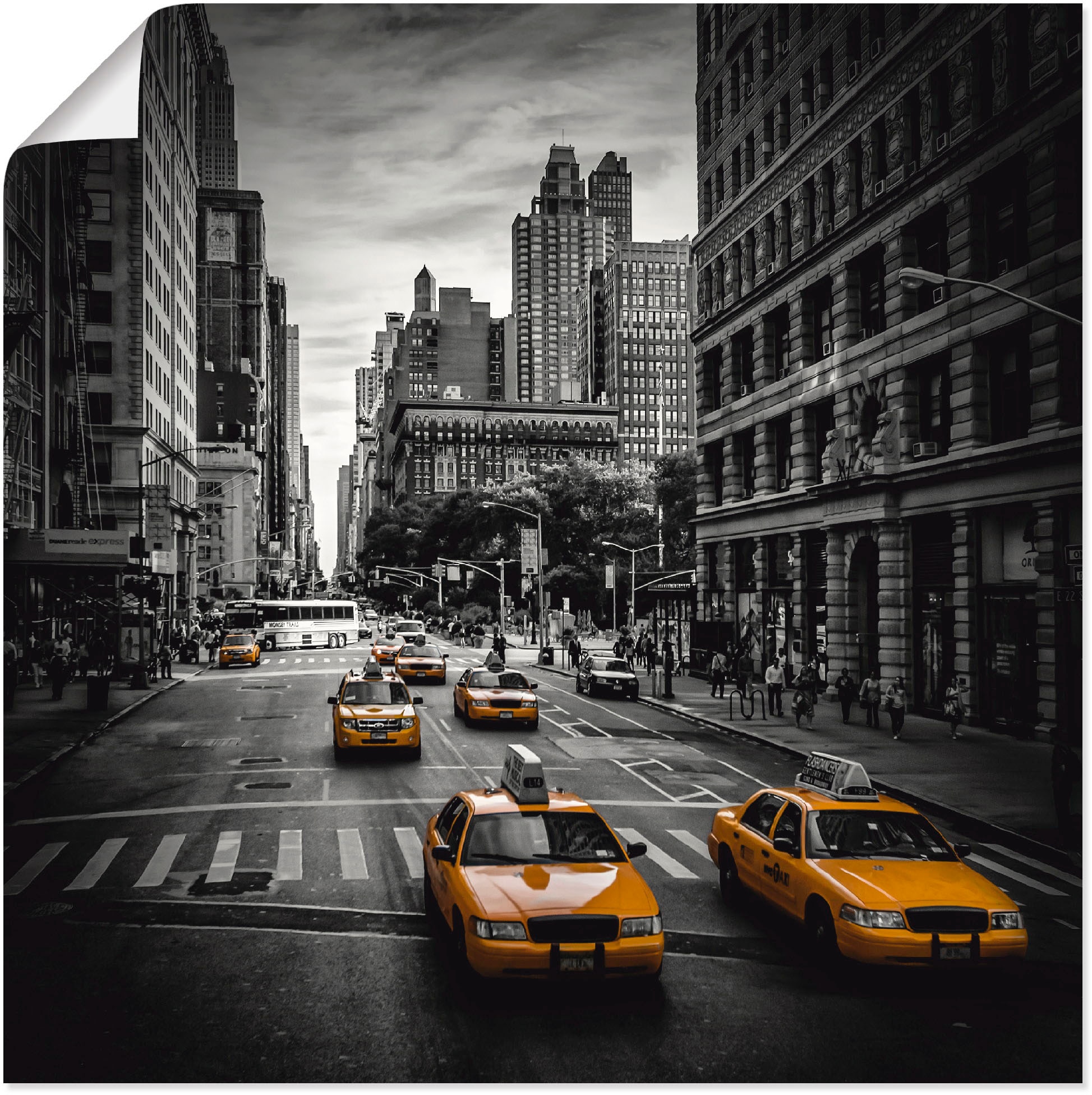 Wandbild »New York City Verkehr 5th Avenue«, Amerika, (1 St.), als Alubild,...