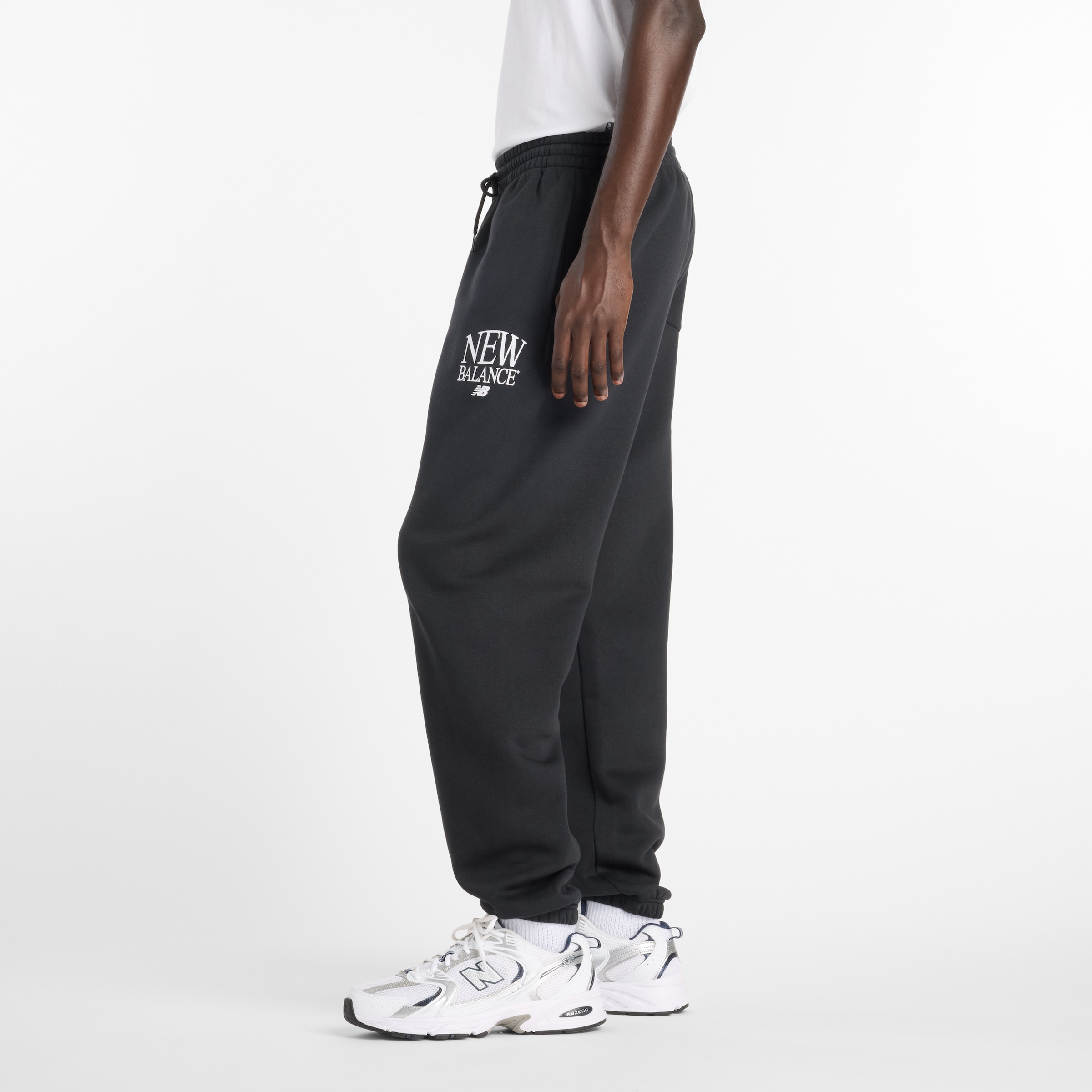 New Balance Pantalon de jogging  aus weicher Fleece-Qualität, mit Kordelverschluss, bequeme Passform