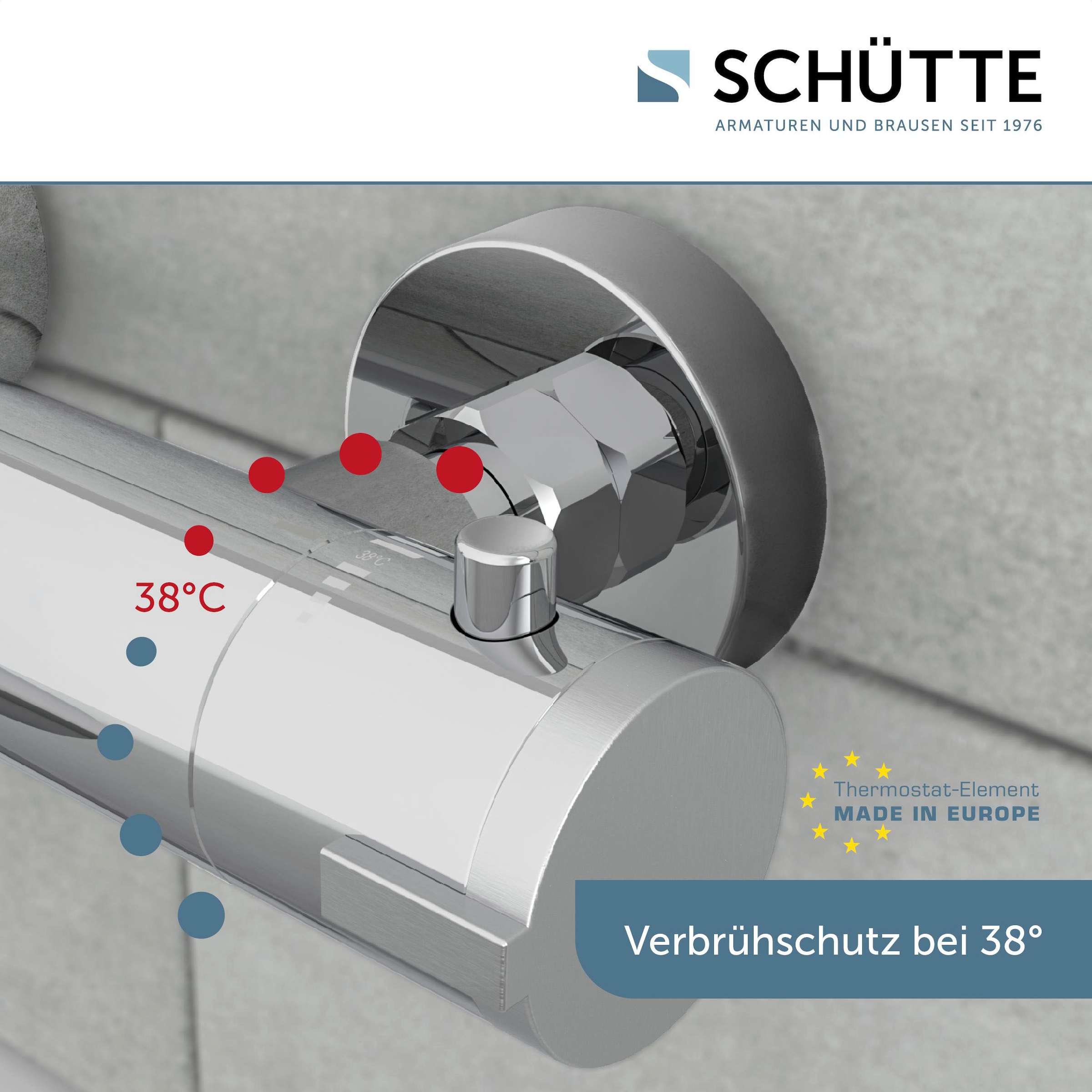 Schütte Robinetterie de salle de bain »3-teilige Serie LONDON« Ensemble,  Économique, protection anti-brûlure, pivotant à 360°, économiseur d’eau