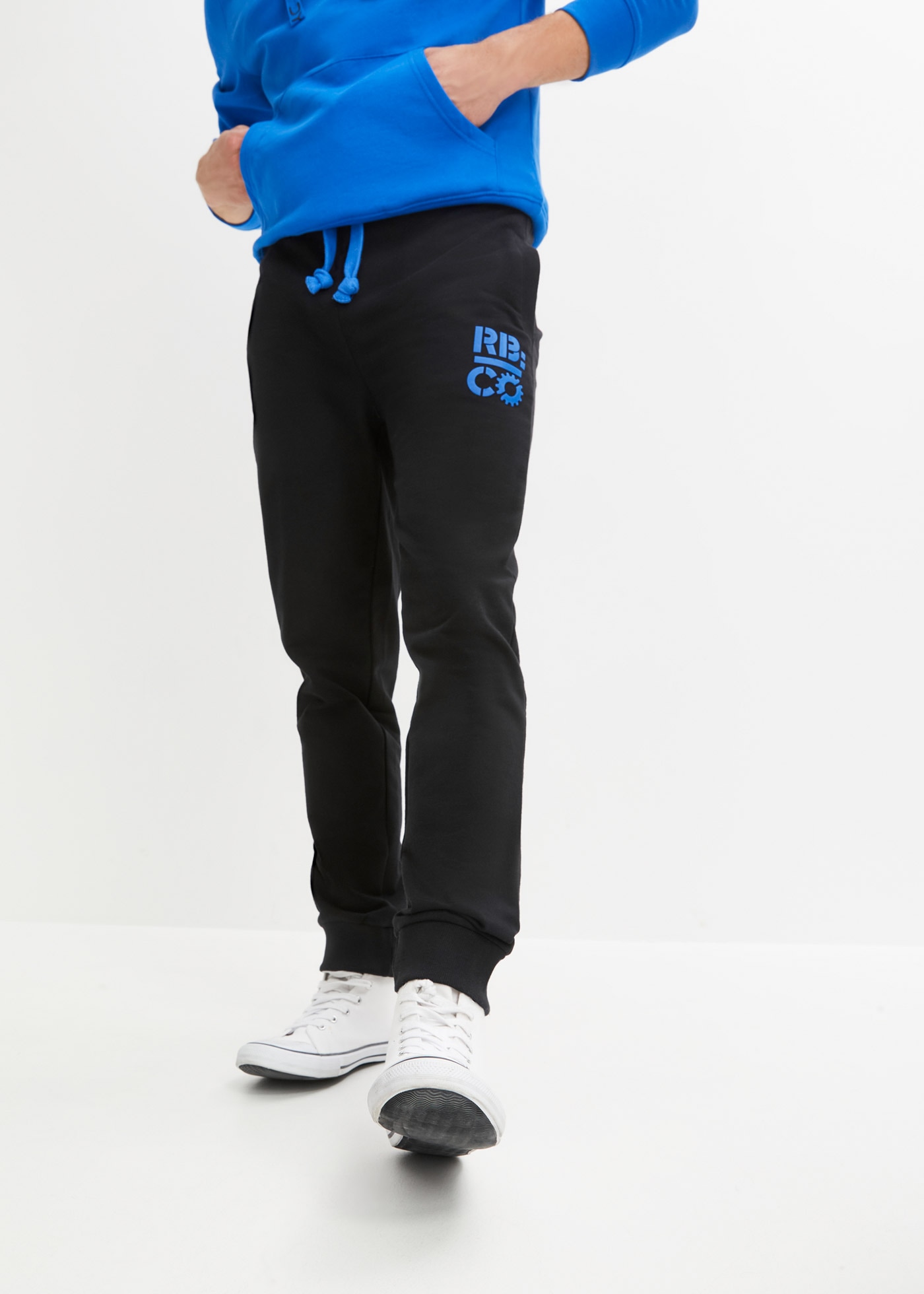 Image of bonprix Jogginghose aus Baumwolle und Polyester, mit seitlichen Eingrifftaschen