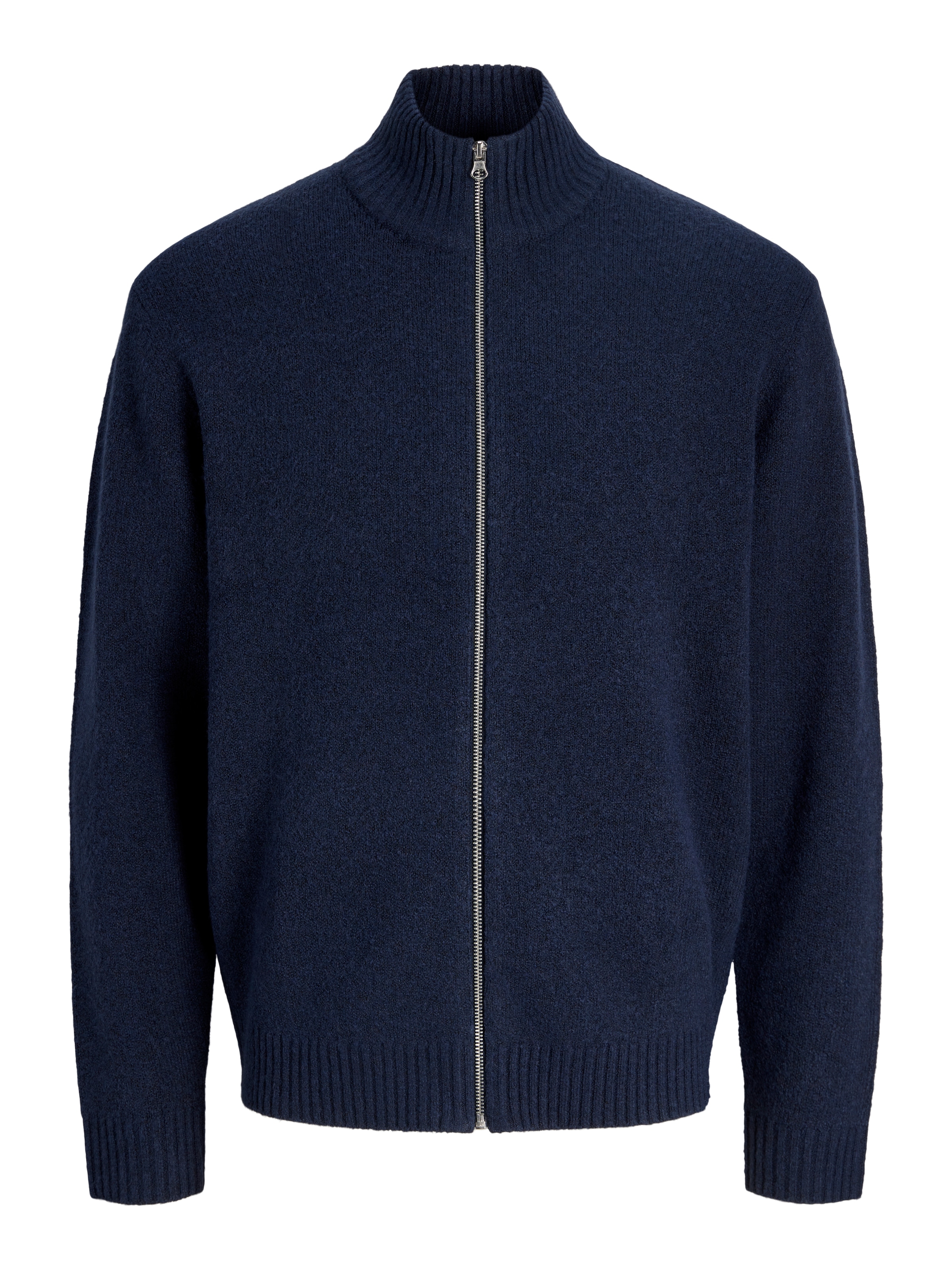 Jack & Jones Veste en tricot »JJSOHO OLLIE KNIT HIGH NECK ZIP CAR SN« Materialmix, locker geschnitten