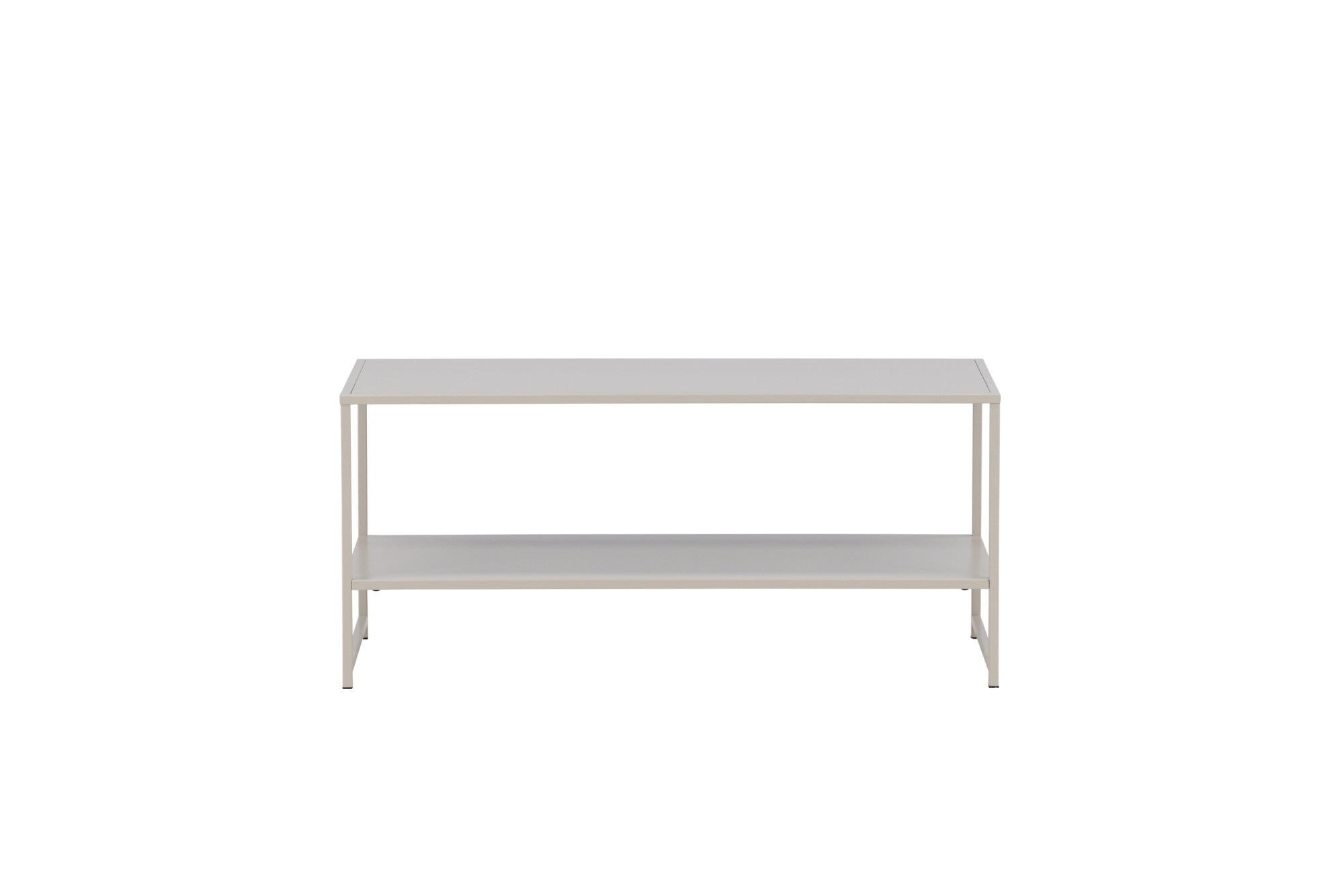 Venture Home Couchtisch »Staal, Beistelltisch mit Regalboden in Beige, 102 × 43 cm« Ablagetisch, Stahl pulverbeschichtet, mit Regal, schlank, modern