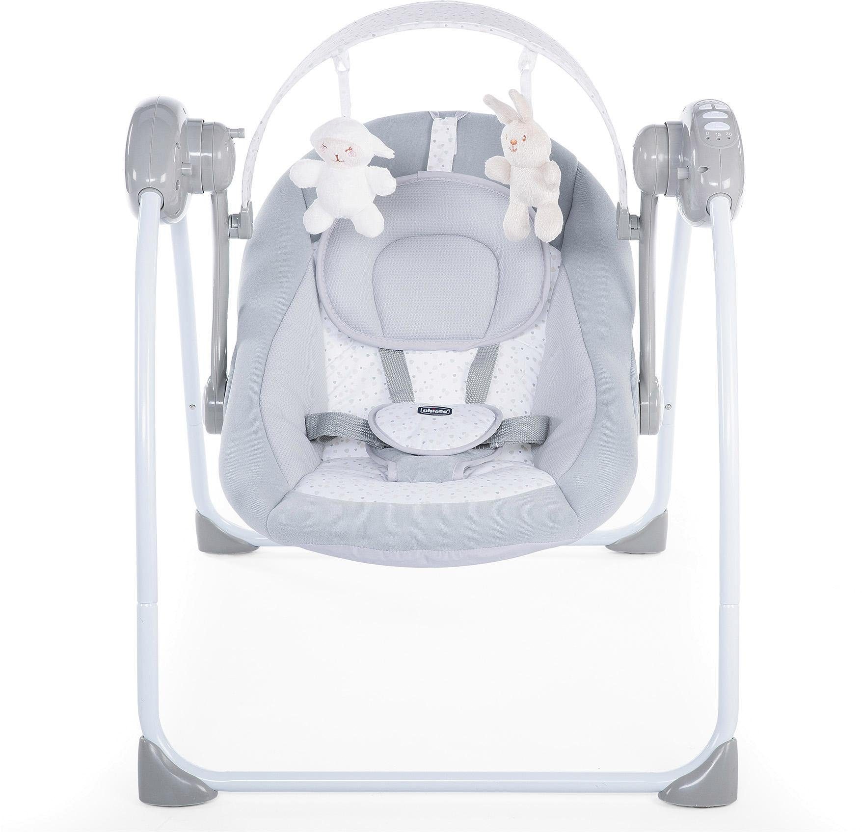 Chicco Babyschaukel »Relax & Play, Cool Grey«, bis 9 kg, elektrisch