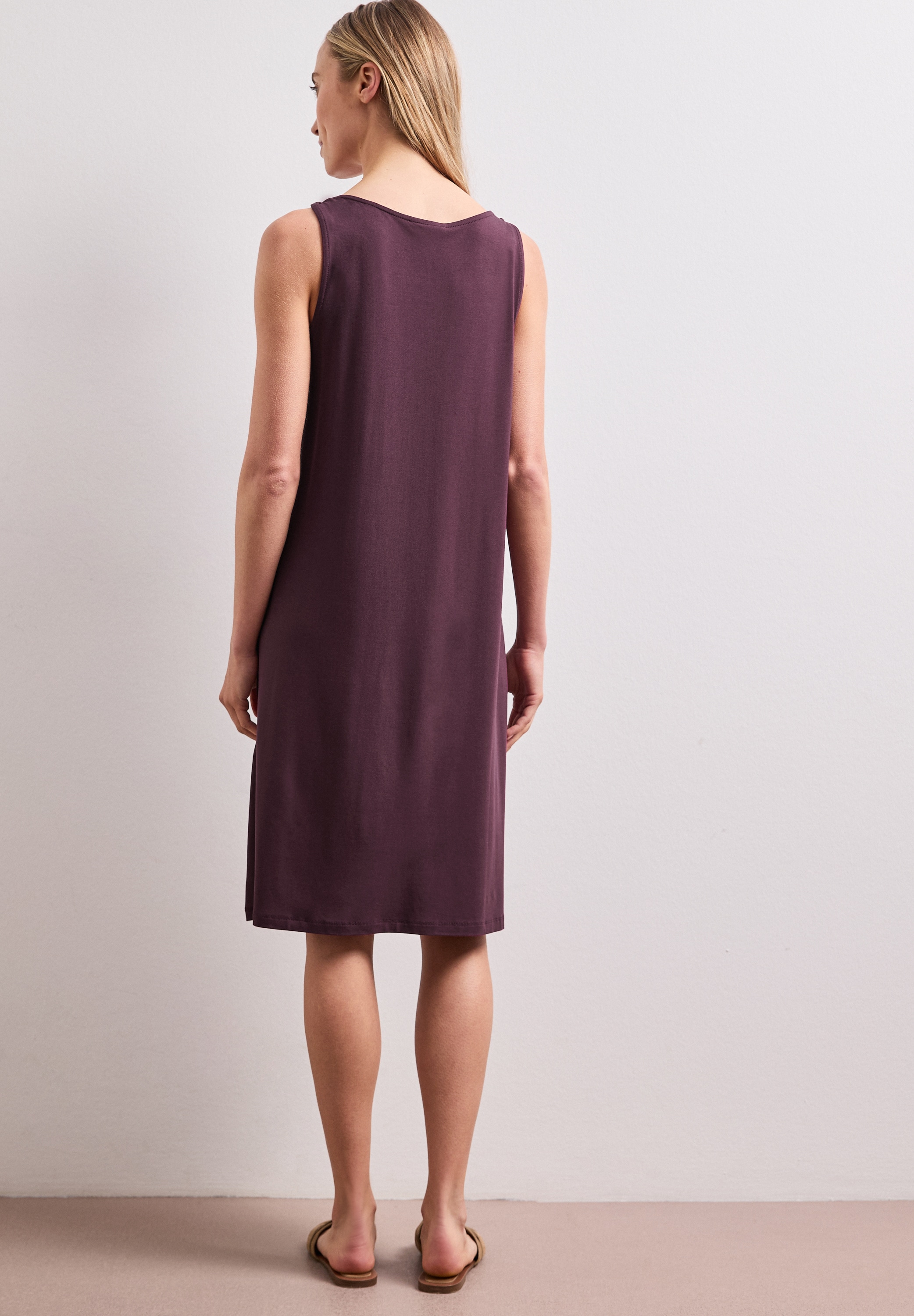 STREET ONE Shirtkleid Ohne Taschen Sommerkleid mit Schnallendetail/Viskose-Stretch