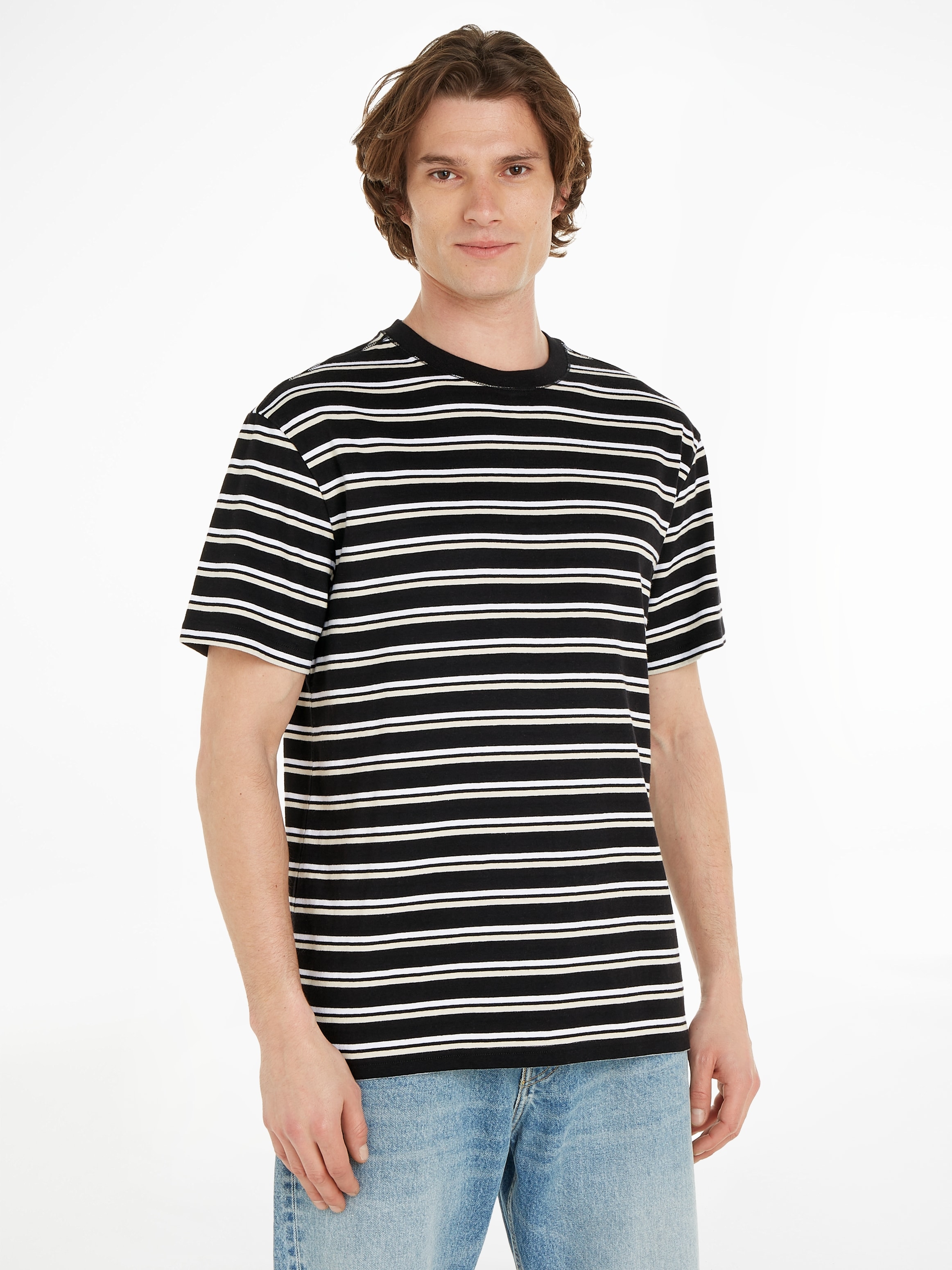 T-Shirt »TJM REG EASY STRIPE TEE«, mit mehrfarbigen Streifen