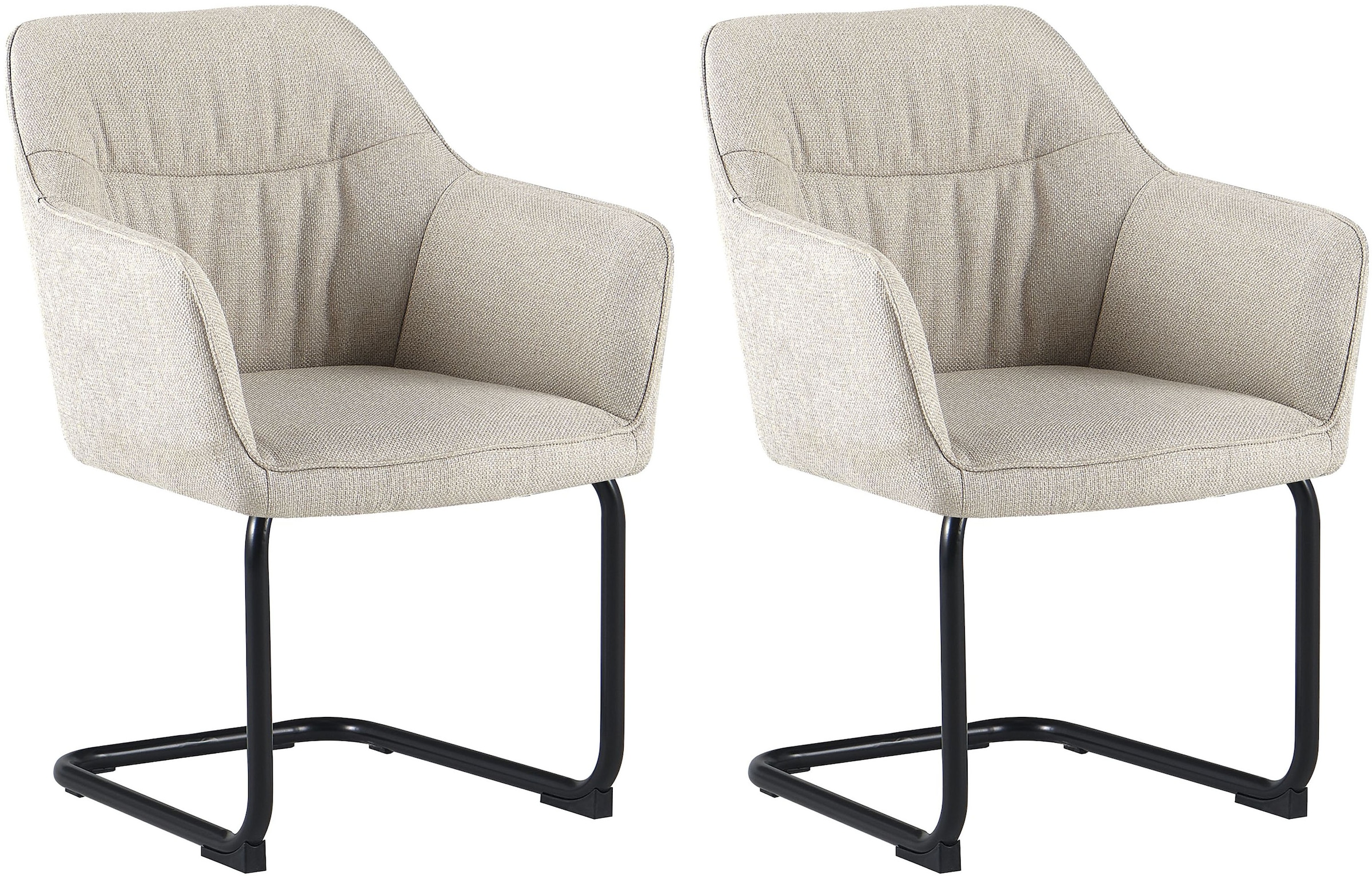 GOODproduct Chaise cantilever »Elba« (Set) 2 cuisgemütlicher Stuhl / Sessel, 180 Grad drehbar, Auto Return, Webstoff