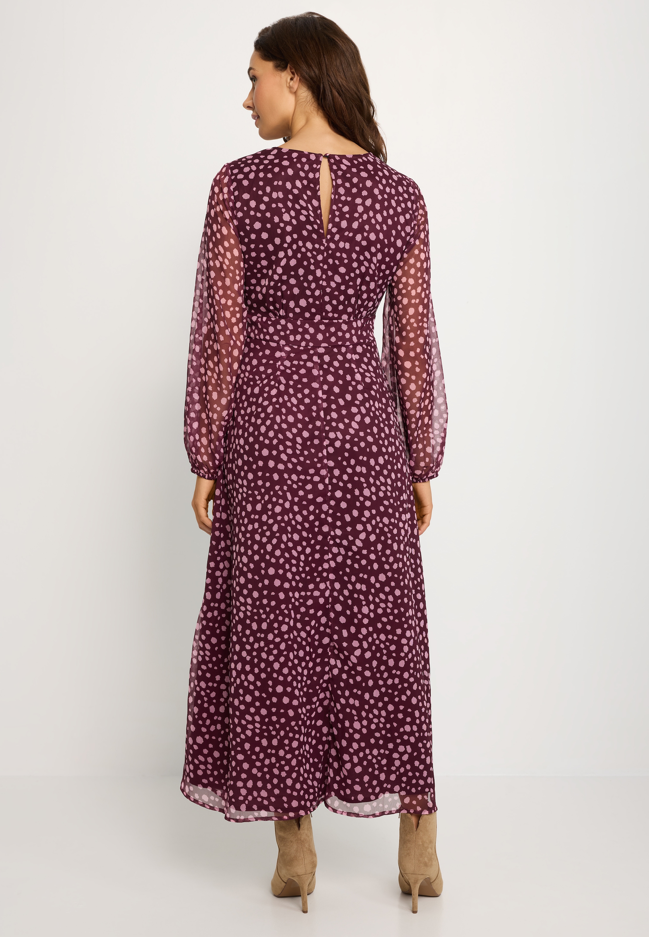 LASCANA Maxi robe Sans poches avec ceinture à nouer, robe maxi élégante en chiffon