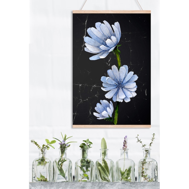 ♕ queence Leinwandbild »Blaue Blüte«, 50x70 cm versandkostenfrei auf