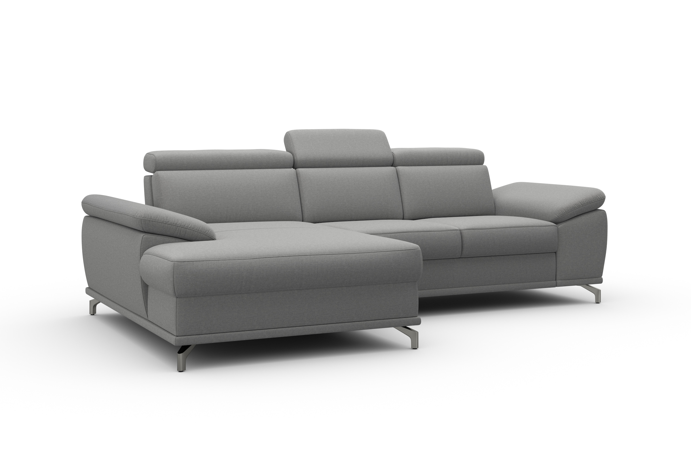 sit&more Ecksofa »Cabrio L-Form, B: 295 cm, mit Sitztiefen-, Arm- & Kopfteilverstellung« 2 Nierenkissen, Federkern, optional Bettfunktion und Stauraum