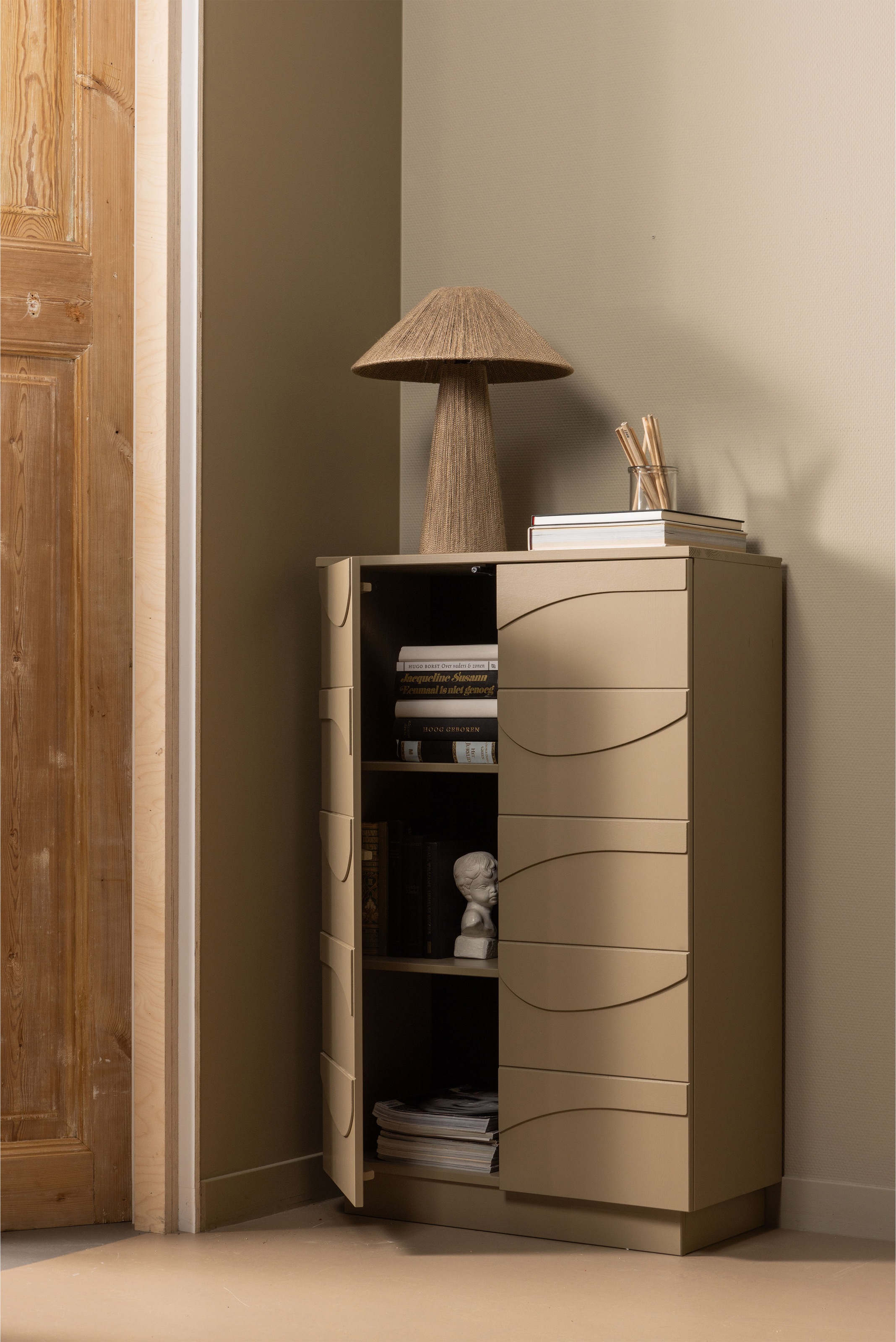 WOOOD Stauraumschrank »Teo« mit push-to-Open-Funktion, Höhe 116 cm