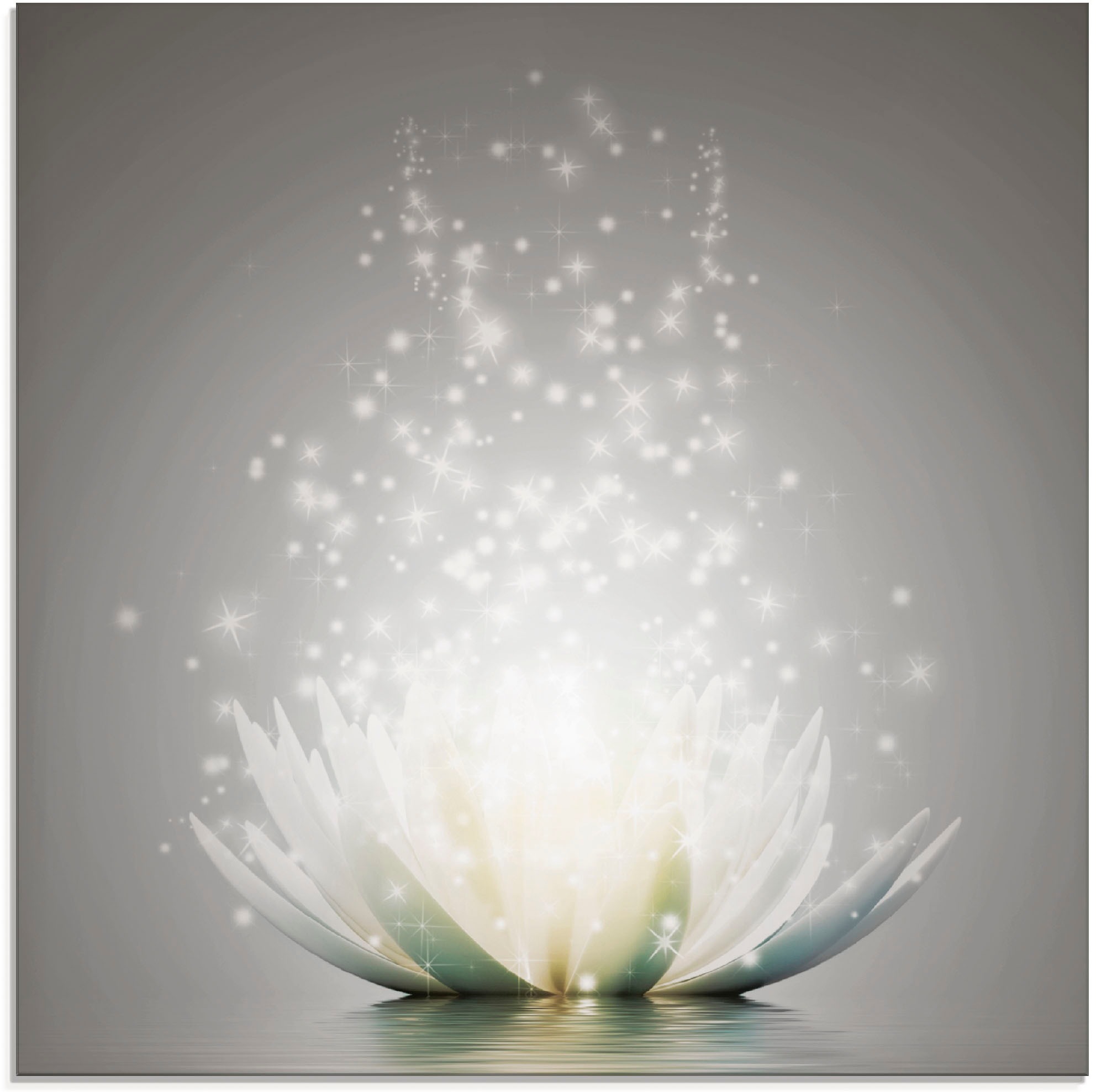 Artland Glasbild »Magie der Lotus-Blume«, Blumen, (1 St.), in verschiedenen Grössen