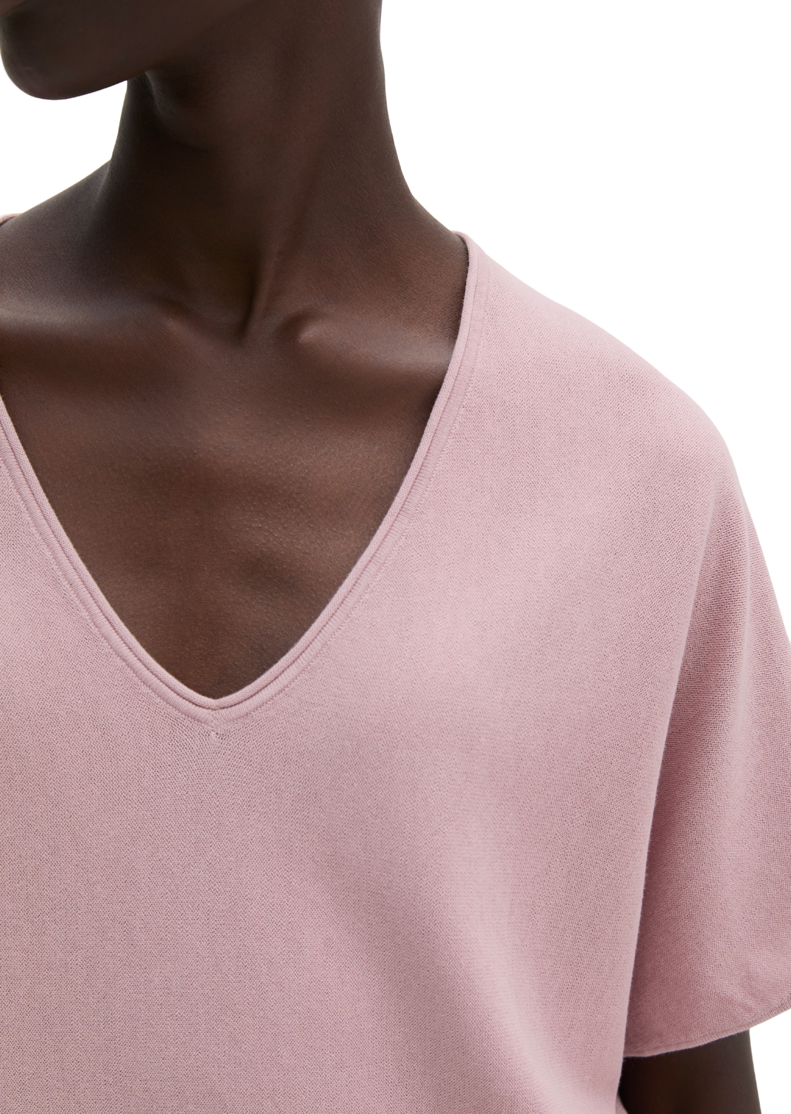 Marc O'Polo Kurzarmpullover loose aus reinem Baumwollgarn