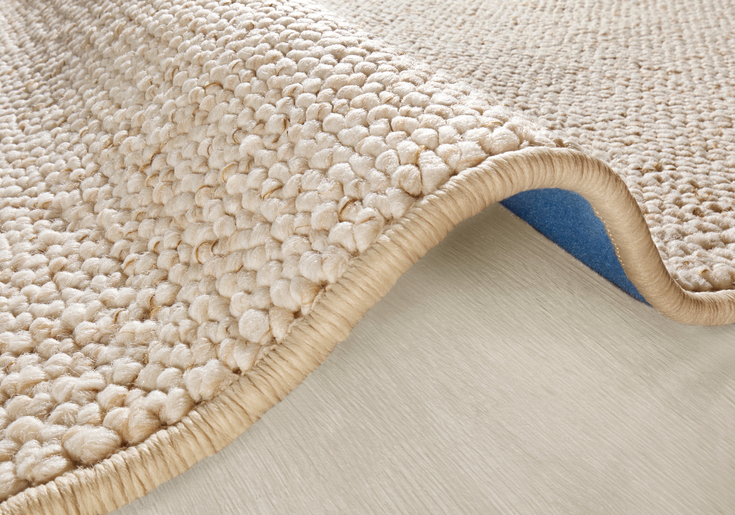 HANSE Home Teppich »Wolly 2«, rund, 12 mm Höhe, Flachgewebe, Skandi, Woll-Optik, Esszimmer, Wohnzimmer, Flur
